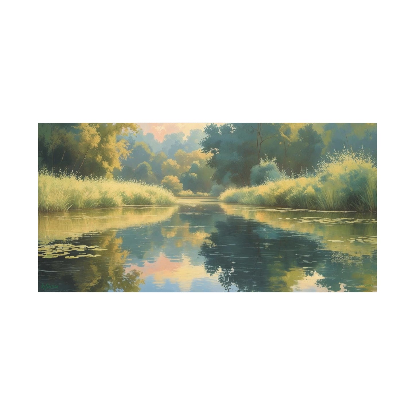 Serene Landscape Canvas Print - "Reflection" series, Wall Art Decor, Home Décor, Gift for Nature Lovers, Living Room Decoration