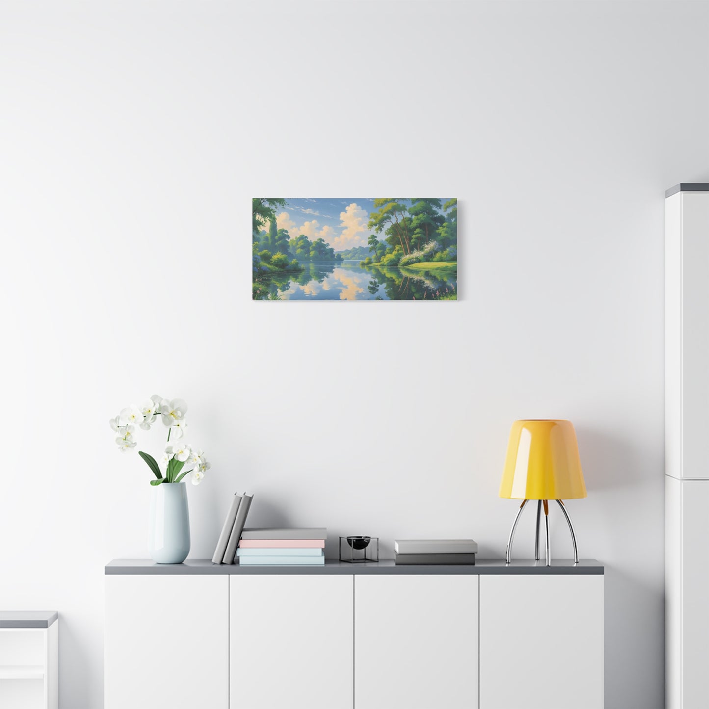 Serene Landscape Canvas Print - "Peaceful Lake", Wall Art Decor, Home Décor, Gift for Nature Lovers, Living Room Decoration