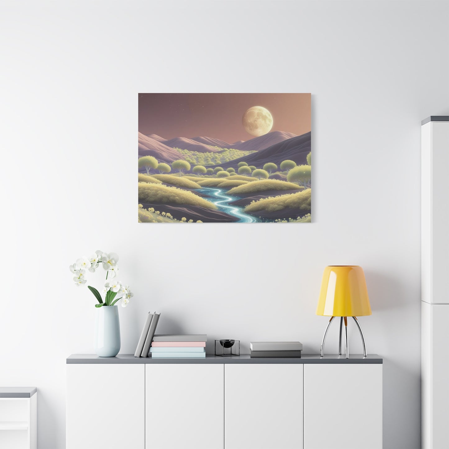 Serene Landscape Canvas Print - "Eden In Other Stars", Wall Art Decor, Home Décor, Gift for Nature Lovers, Living Room Decoration
