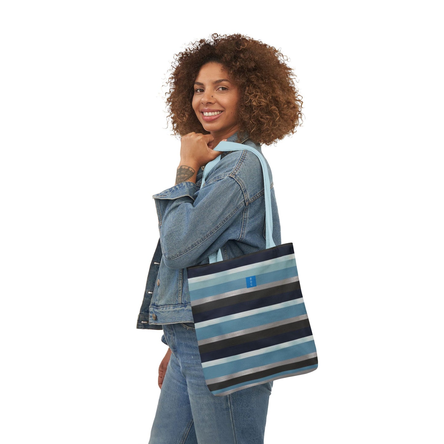 Stylish Canvas Tote Bag with 5-Color Straps, Eco-Friendly Shopping, Beach Day, Weekend Getaway, Gift for Her