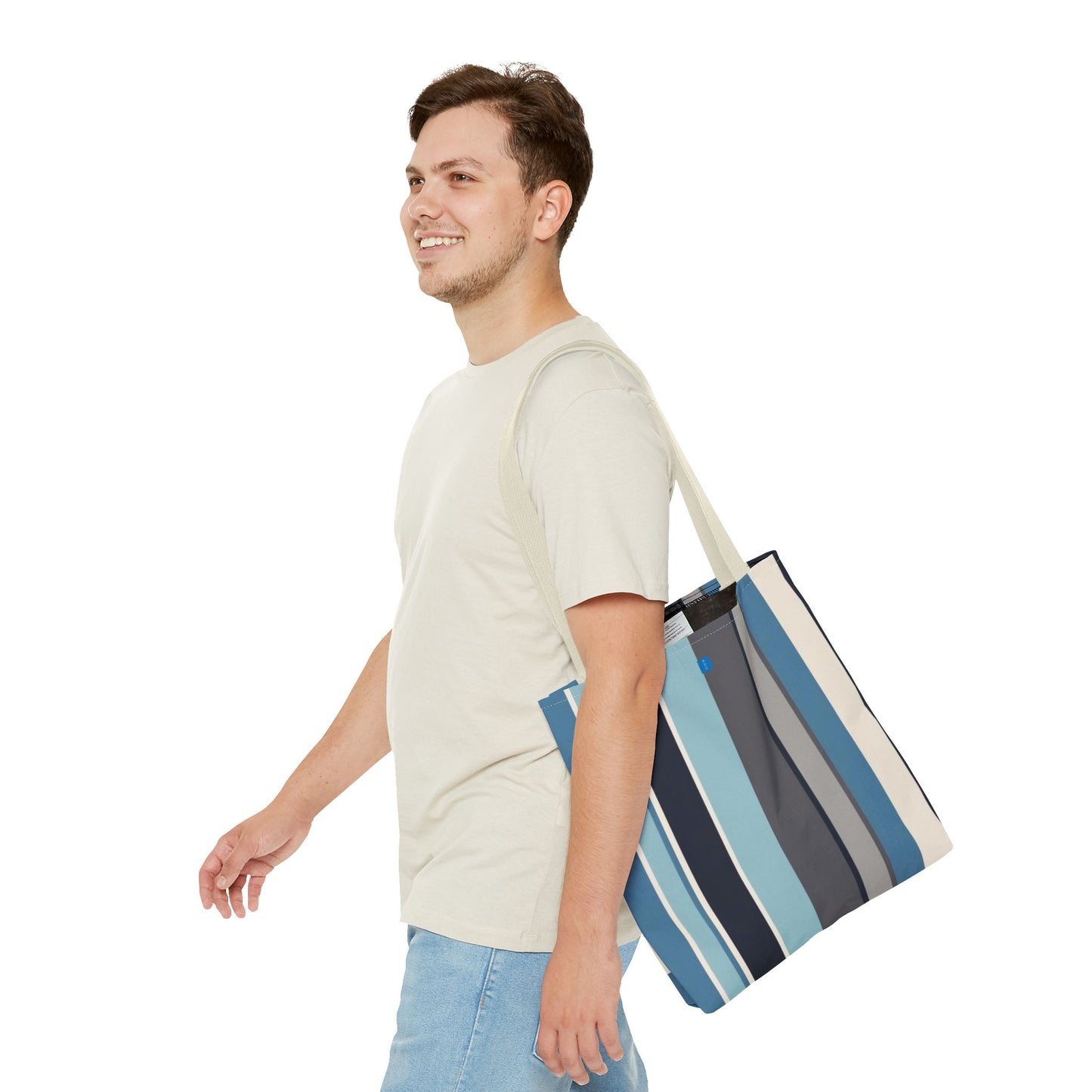 Stylish Striped Tote Bag | Versatile Reusable Shopper | Beach, Gym, Shopping, or Travel Essential | Fun Gift Idea
