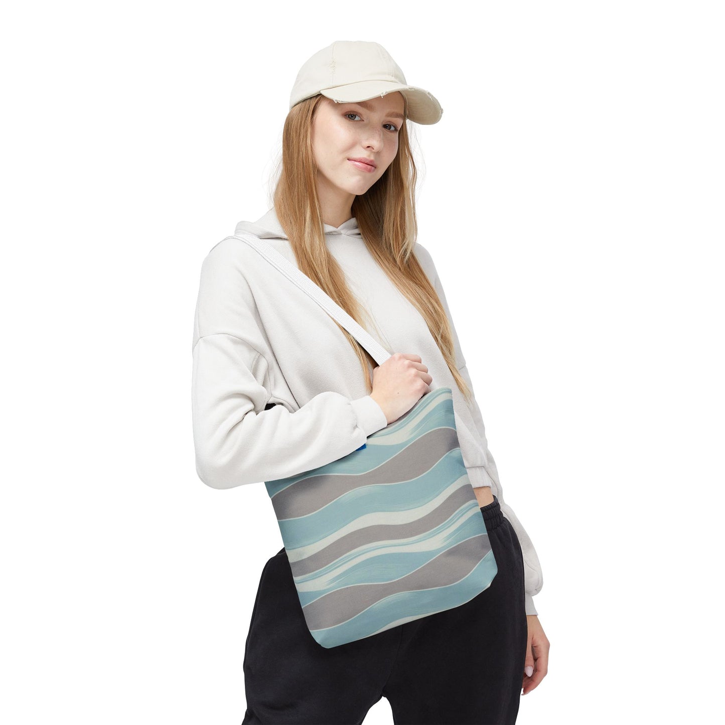 Stylish Waves Tote Bag, Everyday Use, Beach Bag, Shopping Tote, Eco-Friendly, Gift for Her, Summer Accessory