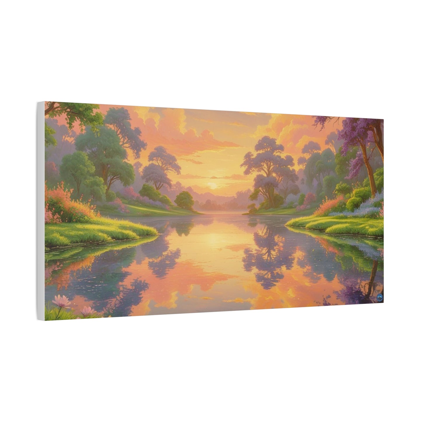 Sunrise Lake Landscape Canvas Print - "Reflection" series, Wall Art Decor, Home Décor, Gift for Nature Lovers, Living Room Decoration