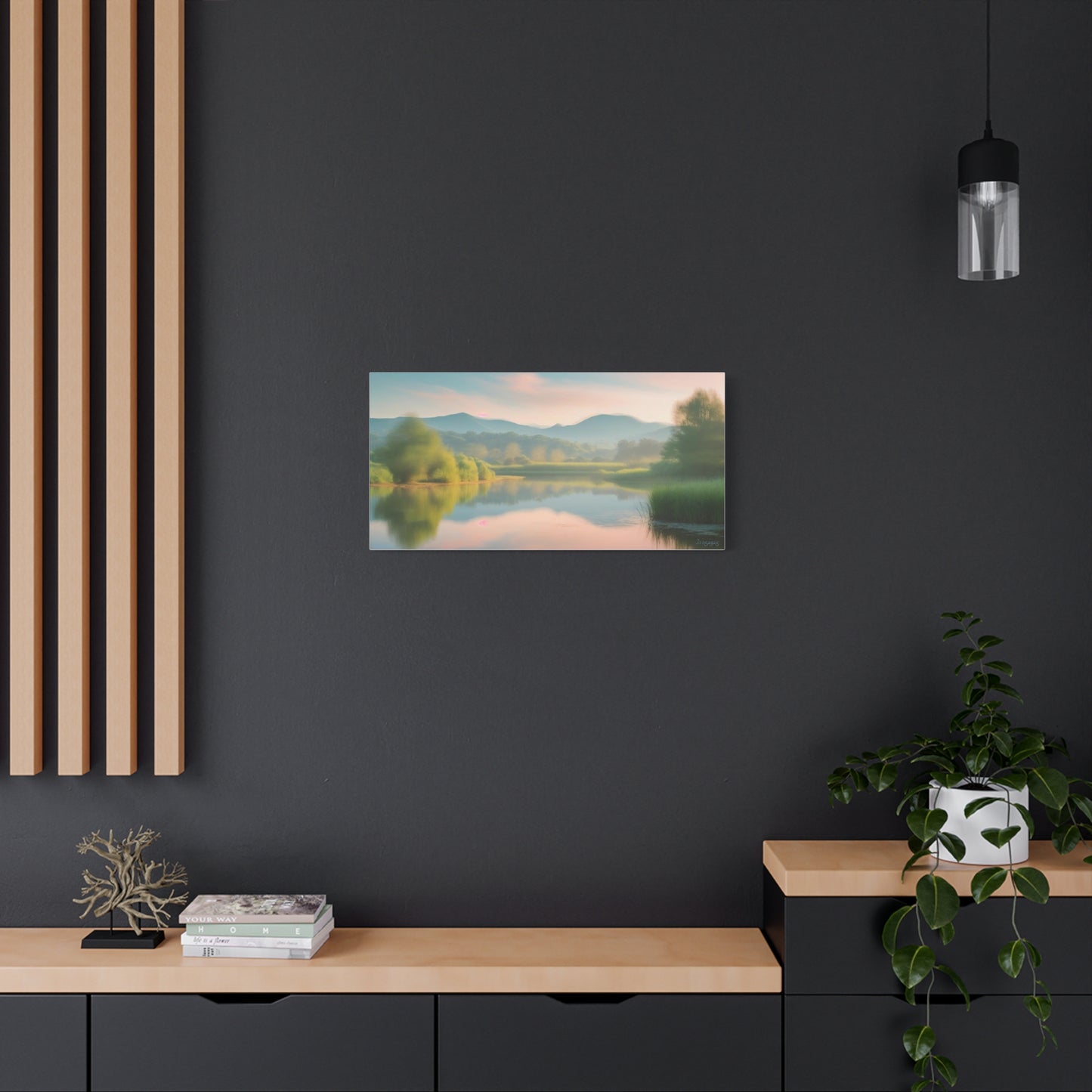 Serene Landscape Canvas Print - "Reflection" series, Wall Art Decor, Home Décor, Gift for Nature Lovers, Living Room Decoration