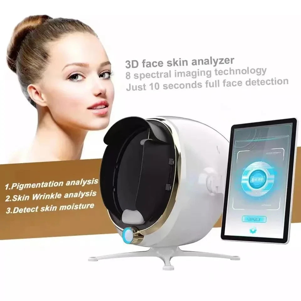 20253D Skin Scanner Care 21.0 Inch Bitmoji Plus AI Intelligent Facial Mirror Portable Testing Detector Face Camera Test Analysis