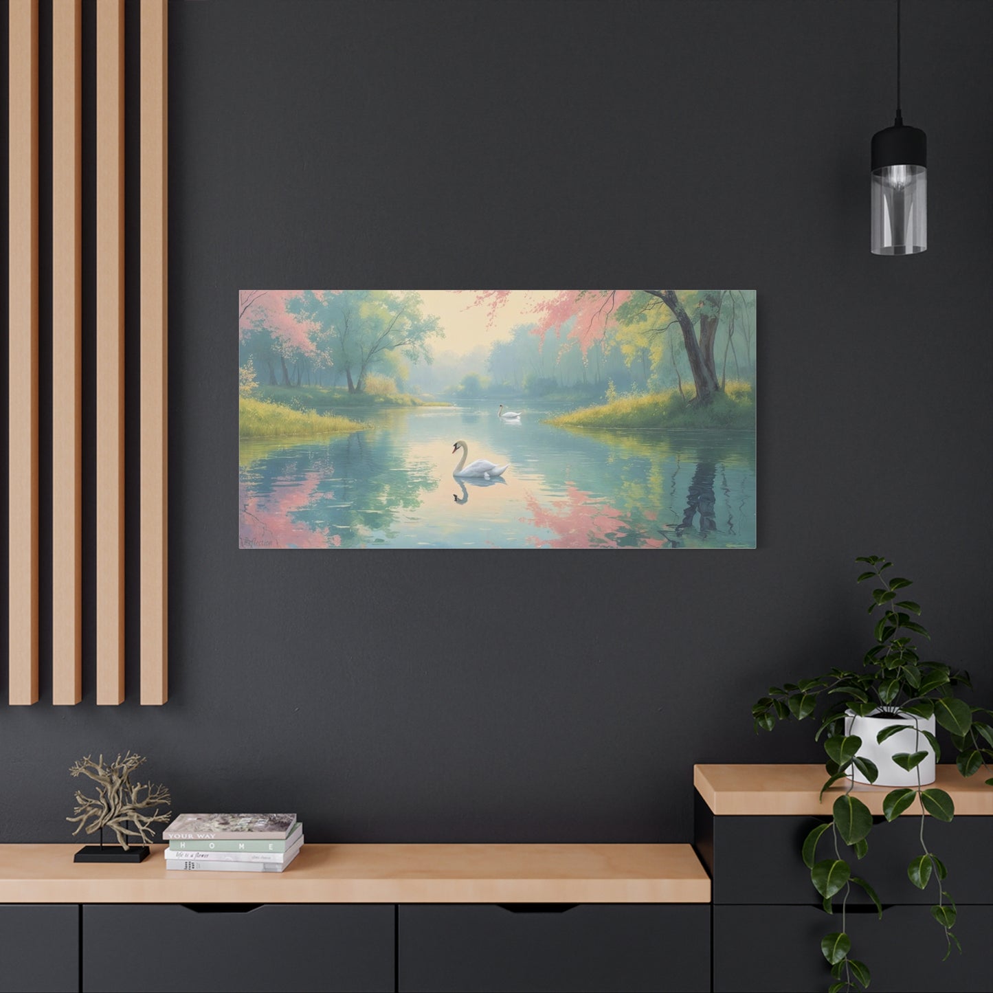 Serene Landscape Canvas Print - "Reflection" series, Wall Art Decor, Home Décor, Gift for Nature Lovers, Living Room Decoration
