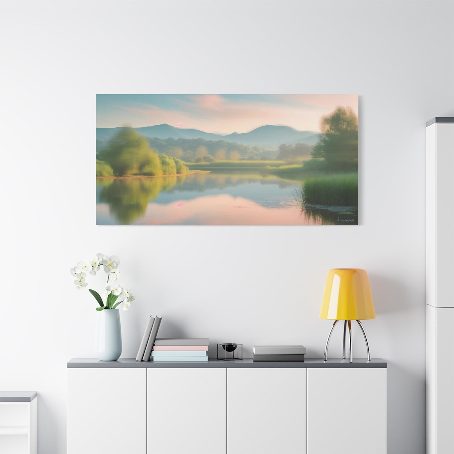 Serene Landscape Canvas Print - "Reflection" series, Wall Art Decor, Home Décor, Gift for Nature Lovers, Living Room Decoration