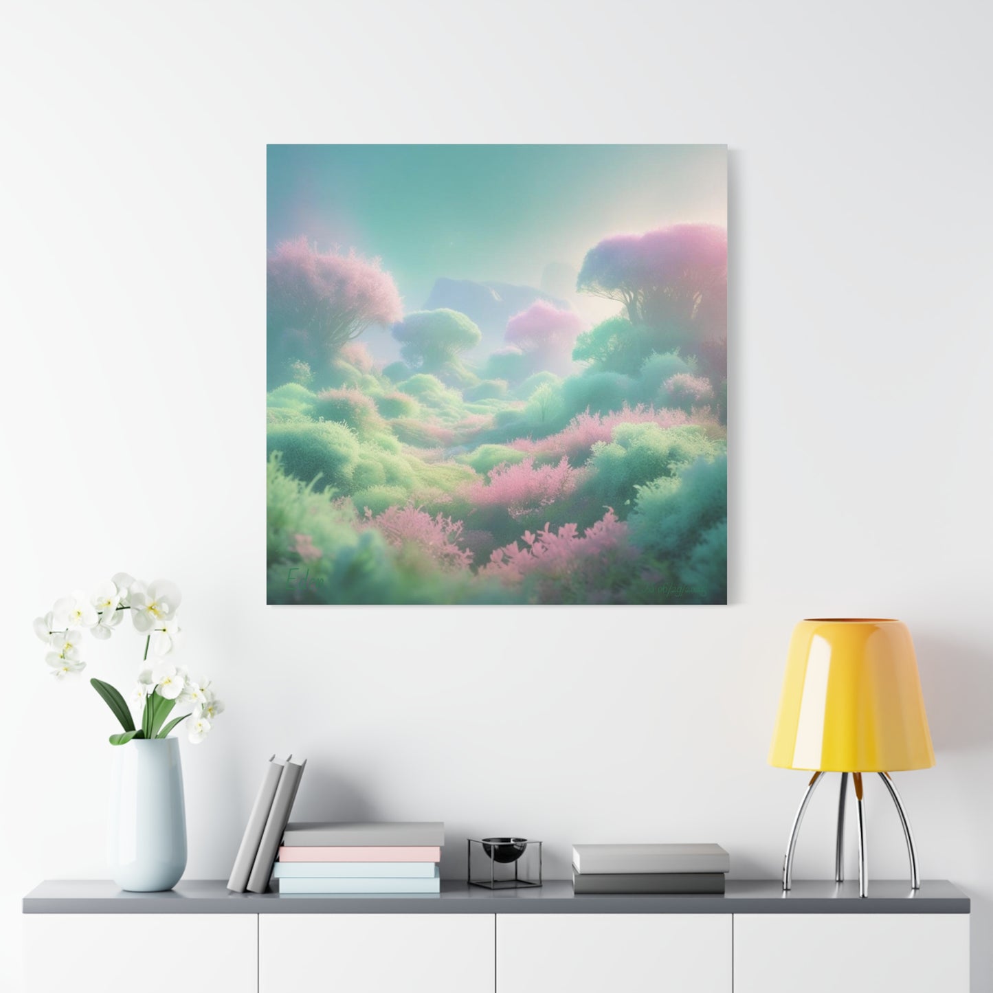 Eden Dreamscape Matte Canvas Wall Art, Tranquil Landscape Decor, Home Office Decor, Gift for Nature Lovers, Serenity Art Piece