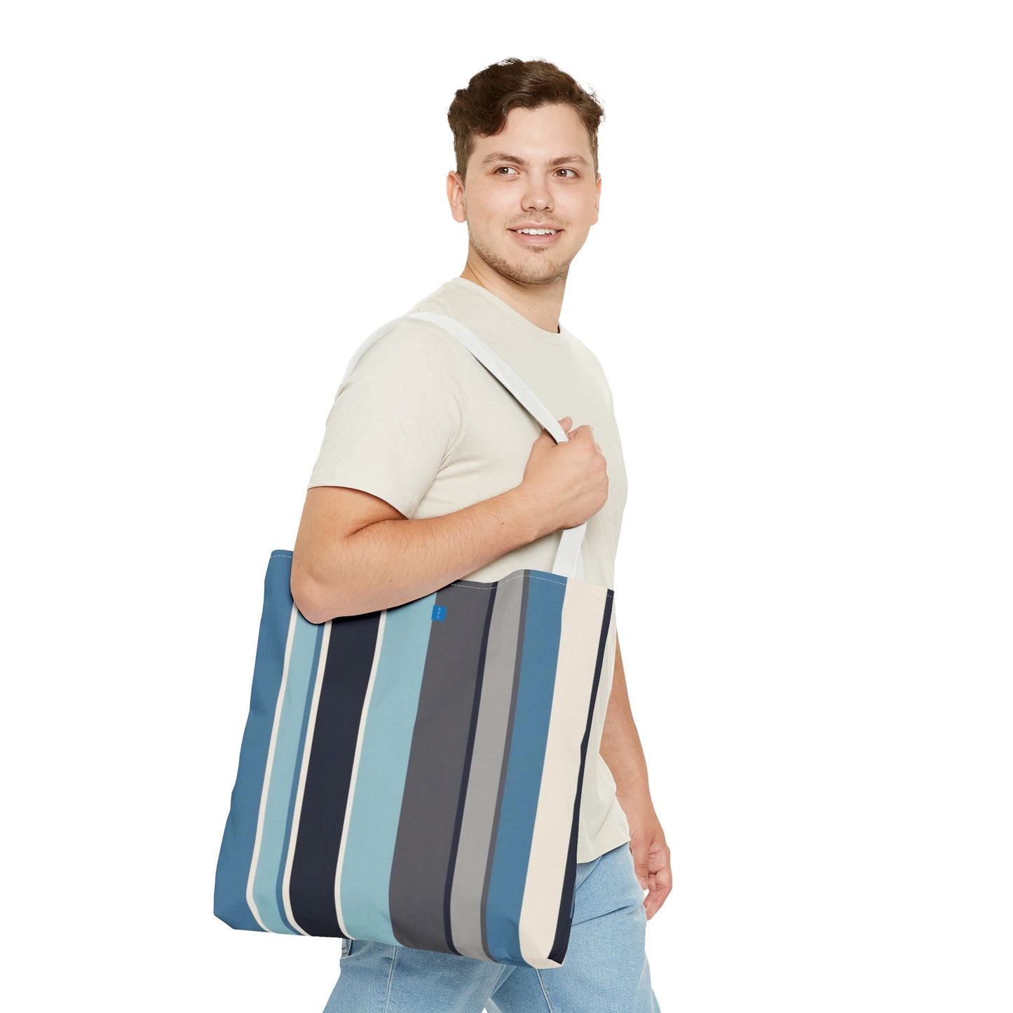 Stylish Striped Tote Bag | Versatile Reusable Shopper | Beach, Gym, Shopping, or Travel Essential | Fun Gift Idea