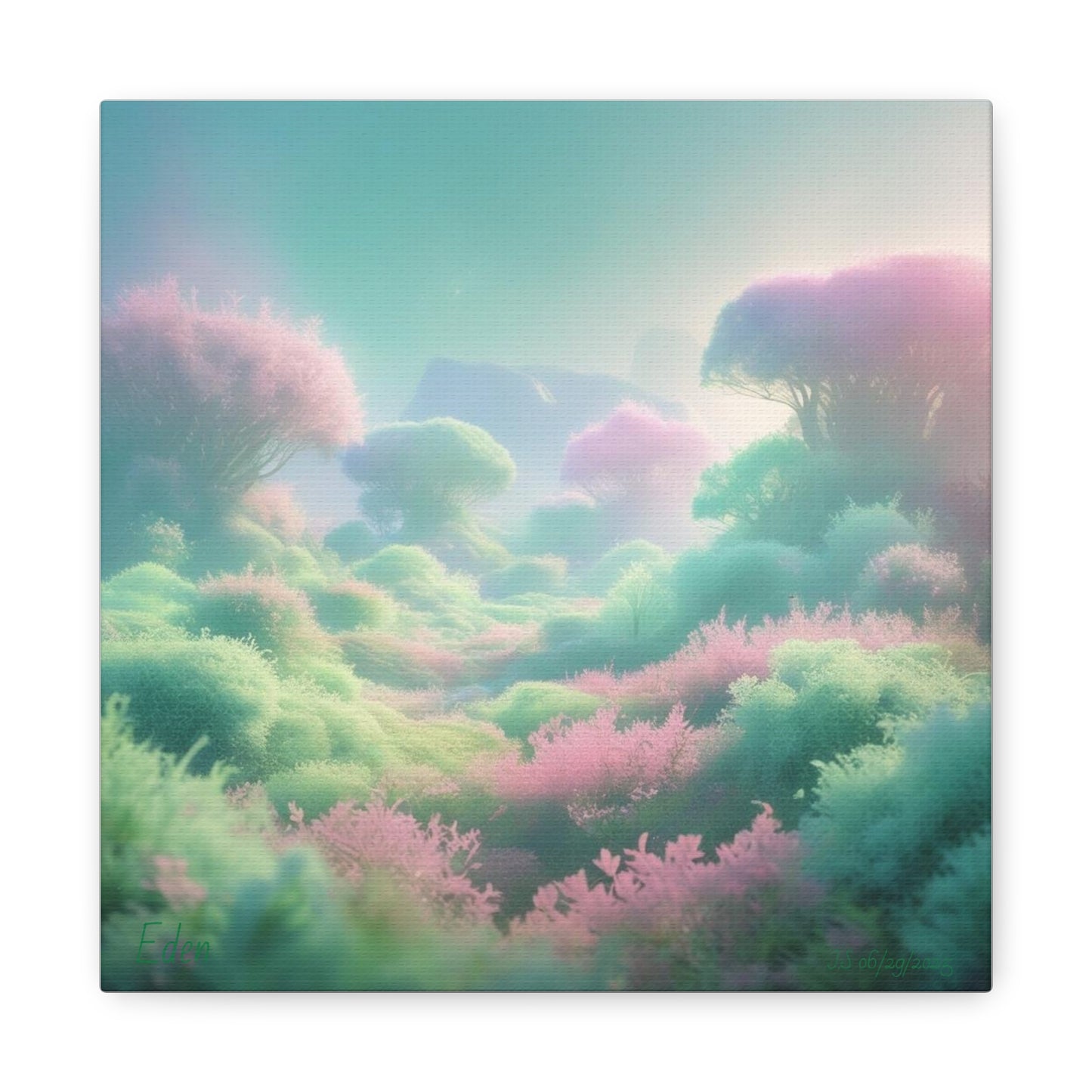 Eden Dreamscape Matte Canvas Wall Art, Tranquil Landscape Decor, Home Office Decor, Gift for Nature Lovers, Serenity Art Piece