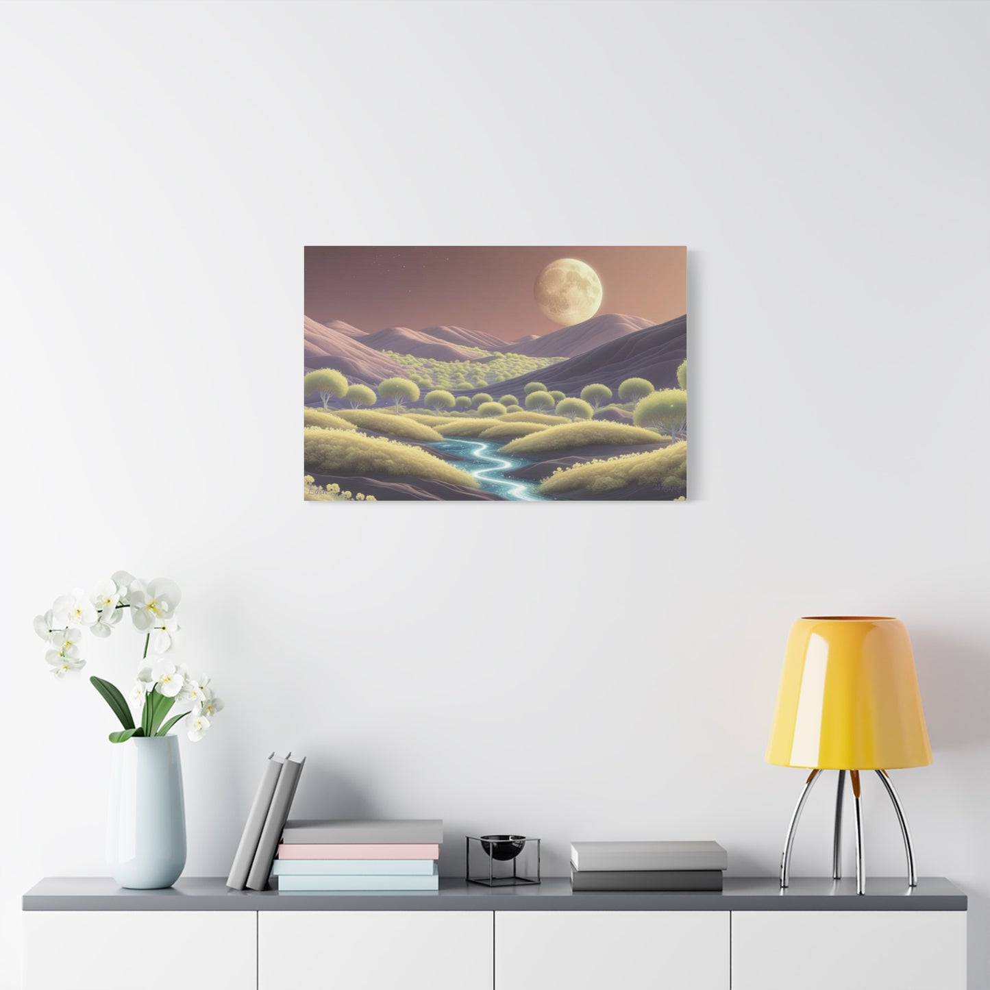 Serene Landscape Canvas Print - "Eden In Other Stars", Wall Art Decor, Home Décor, Gift for Nature Lovers, Living Room Decoration