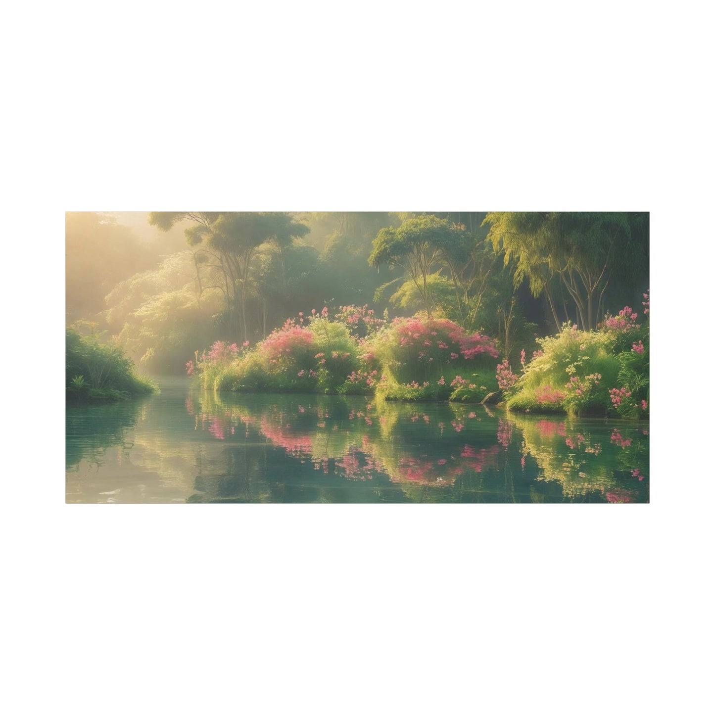 Serene Landscape Canvas Print - "Peaceful Lake", Wall Art Decor, Home Décor, Gift for Nature Lovers, Living Room Decoration