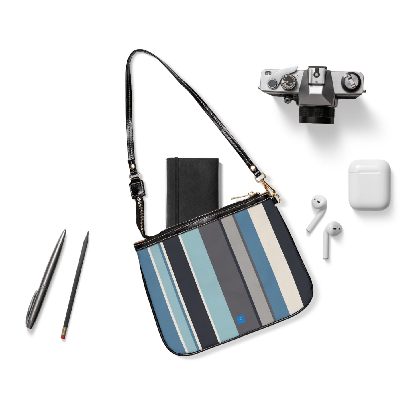 Stylish Chic Small Shoulder Bag, Stylish Crossbody Purse, Versatile Everyday Bag, Travel Accessory, Gift for Her, Striped Pattern