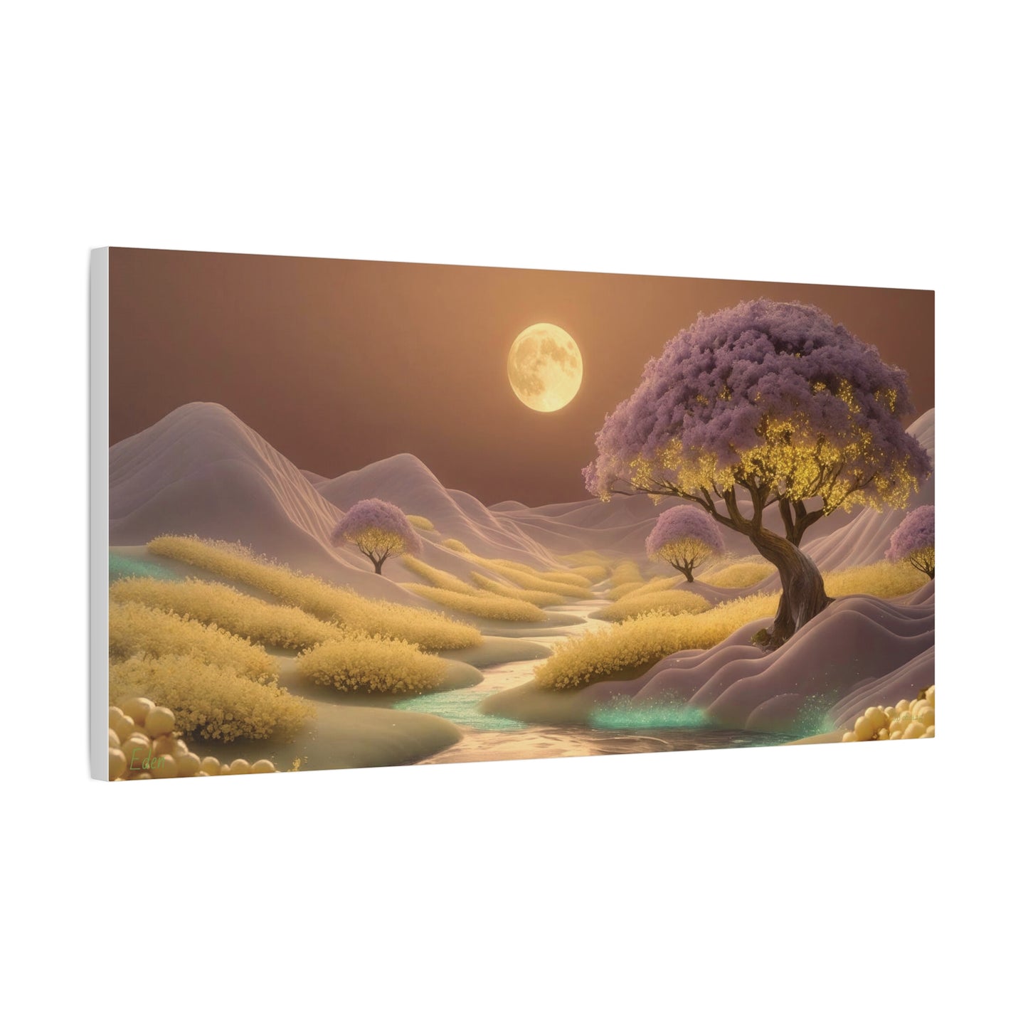 Serene Landscape Canvas Print - "Eden beyond Stars", Wall Art Decor, Home Décor, Gift for Nature Lovers, Living Room Decoration