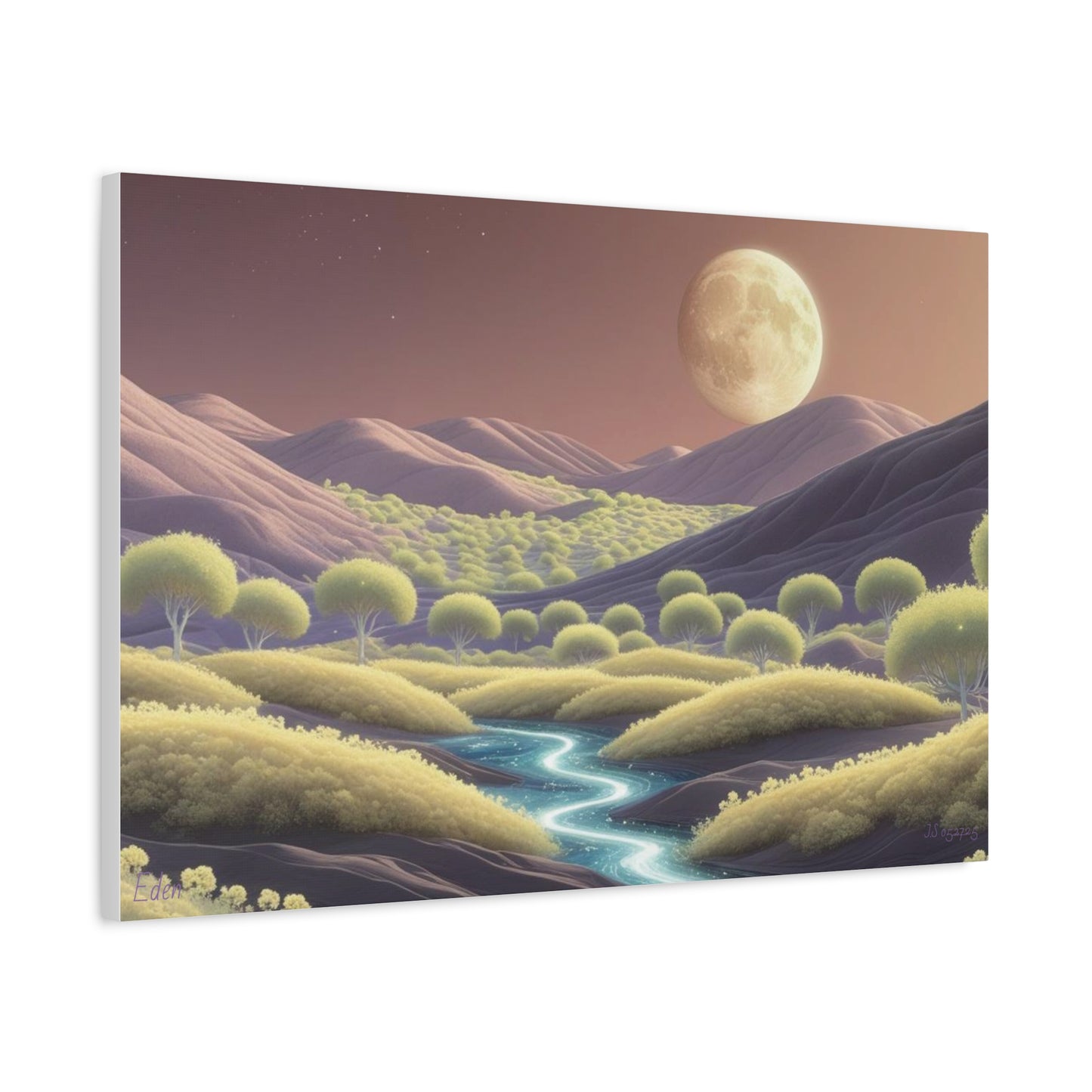 Serene Landscape Canvas Print - "Eden In Other Stars", Wall Art Decor, Home Décor, Gift for Nature Lovers, Living Room Decoration