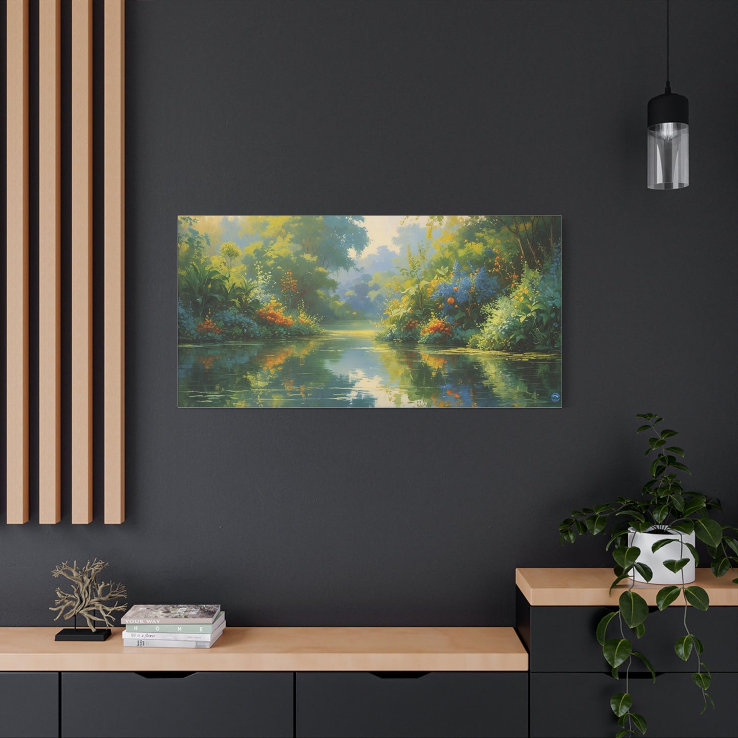 Serena Lake Landscape Canvas Print - "Reflection" series, Peaceful and Abundant, Wall Art Decor, Home Décor, Gift for Nature Lovers, Living Room Decoration