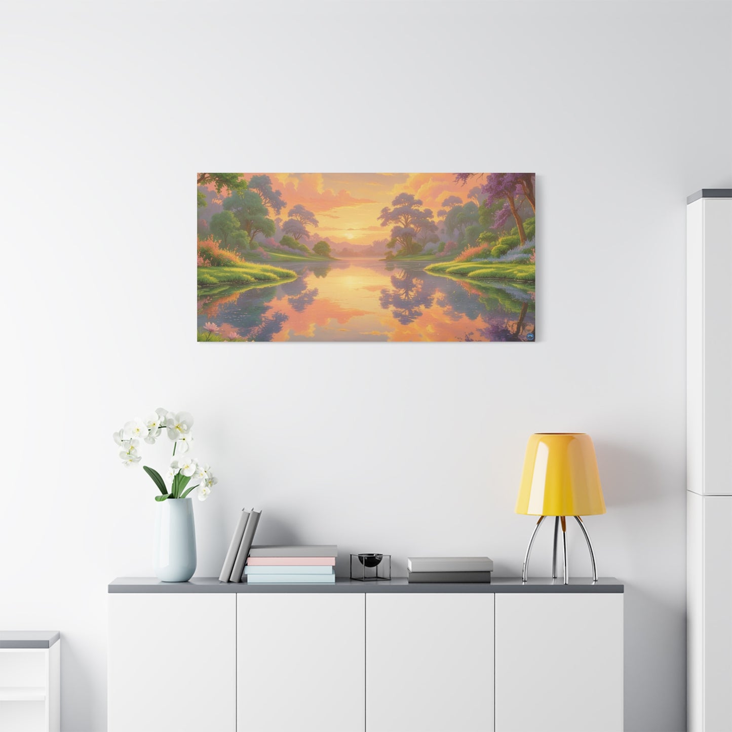 Sunrise Lake Landscape Canvas Print - "Reflection" series, Wall Art Decor, Home Décor, Gift for Nature Lovers, Living Room Decoration