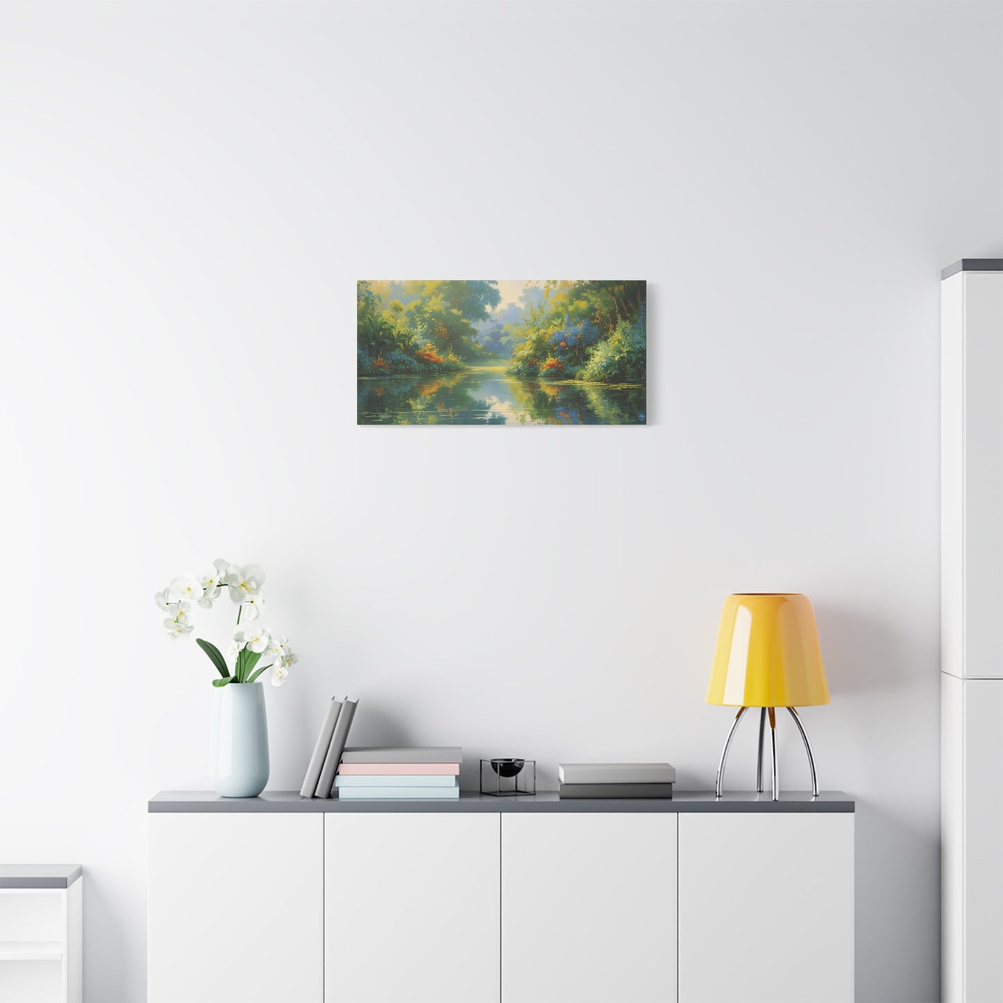 Serena Lake Landscape Canvas Print - "Reflection" series, Peaceful and Abundant, Wall Art Decor, Home Décor, Gift for Nature Lovers, Living Room Decoration