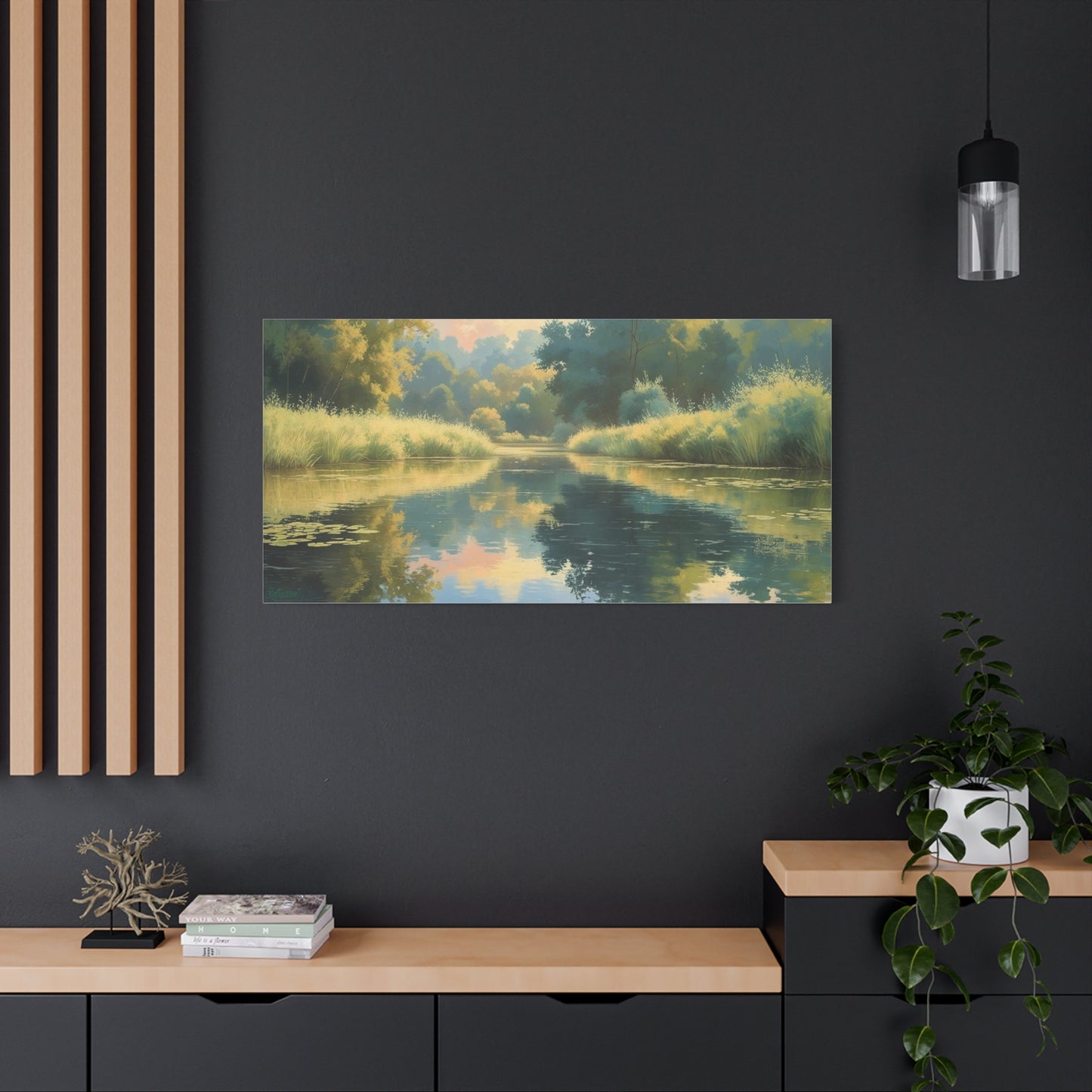 Serene Landscape Canvas Print - "Reflection" series, Wall Art Decor, Home Décor, Gift for Nature Lovers, Living Room Decoration