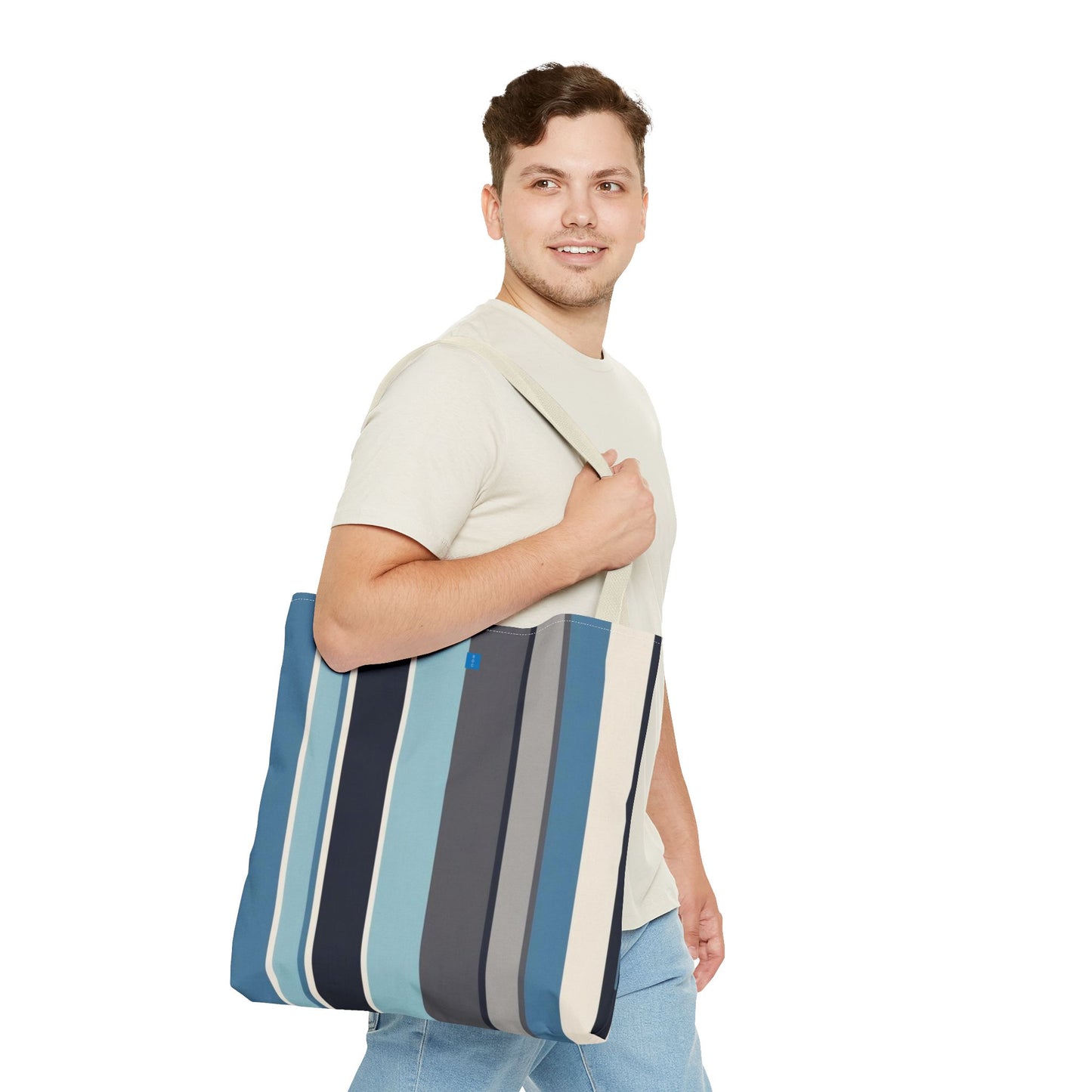 Stylish Striped Tote Bag | Versatile Reusable Shopper | Beach, Gym, Shopping, or Travel Essential | Fun Gift Idea