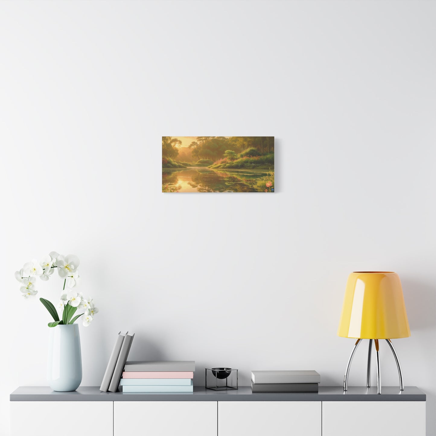 Serena Lake Sunrise Landscape Canvas Print - "Reflection" series, Wall Art Decor, Home Décor, Gift for Nature Lovers, Living Room Decoration