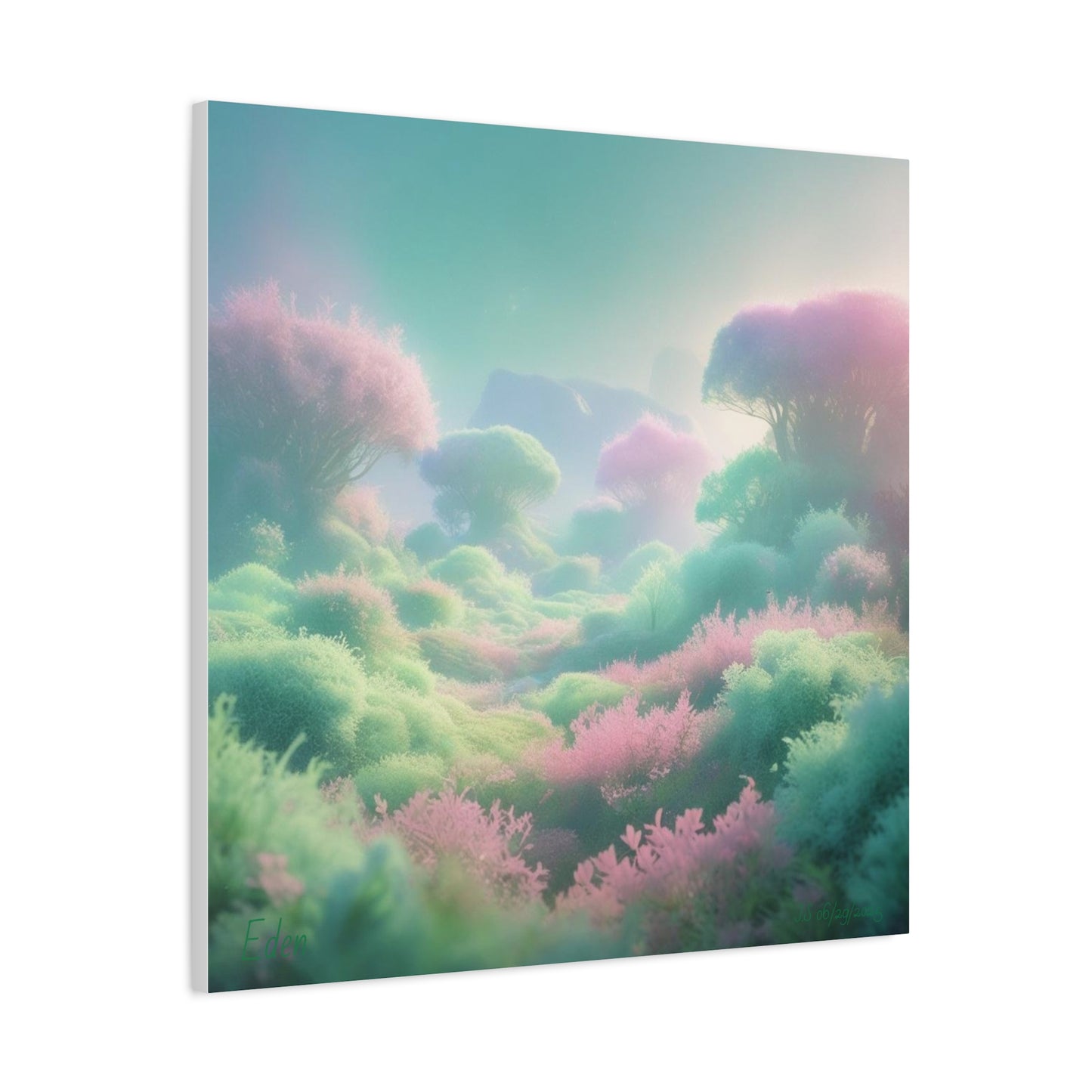 Eden Dreamscape Matte Canvas Wall Art, Tranquil Landscape Decor, Home Office Decor, Gift for Nature Lovers, Serenity Art Piece