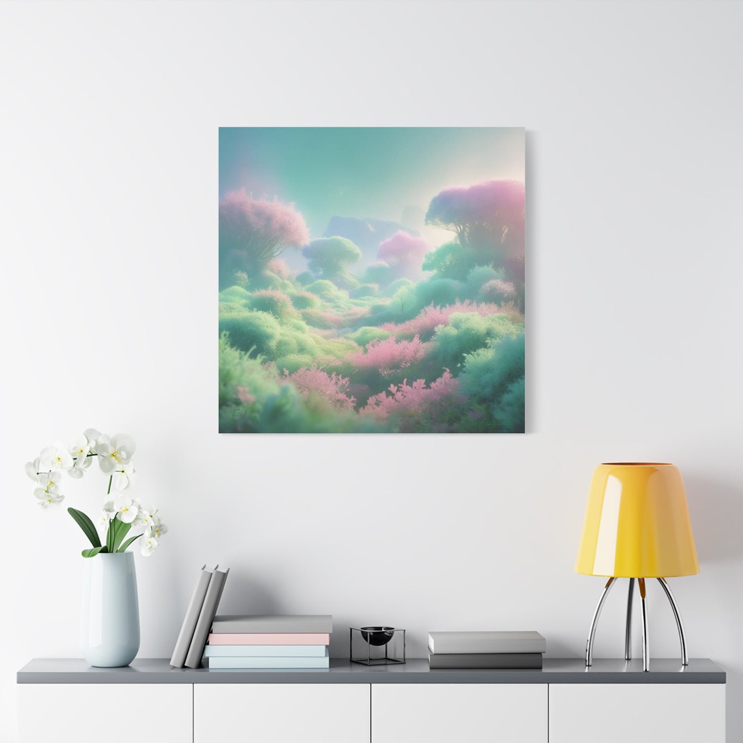 Eden Dreamscape Matte Canvas Wall Art, Tranquil Landscape Decor, Home Office Decor, Gift for Nature Lovers, Serenity Art Piece