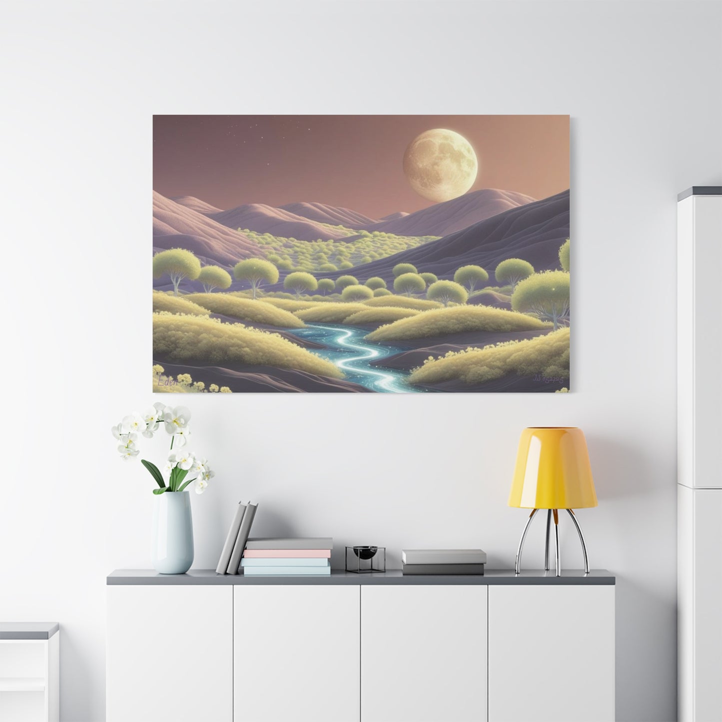 Serene Landscape Canvas Print - "Eden In Other Stars", Wall Art Decor, Home Décor, Gift for Nature Lovers, Living Room Decoration