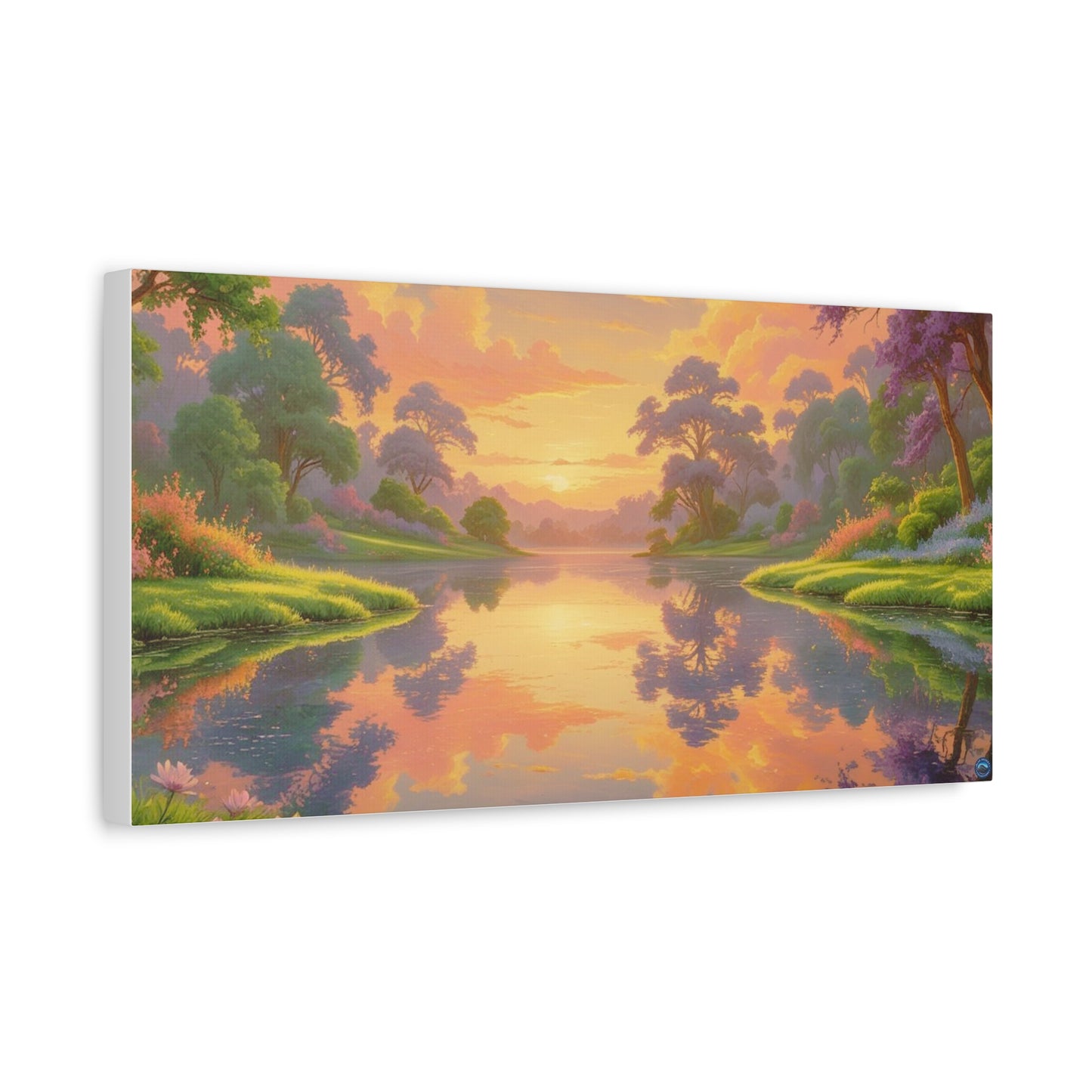 Sunrise Lake Landscape Canvas Print - "Reflection" series, Wall Art Decor, Home Décor, Gift for Nature Lovers, Living Room Decoration
