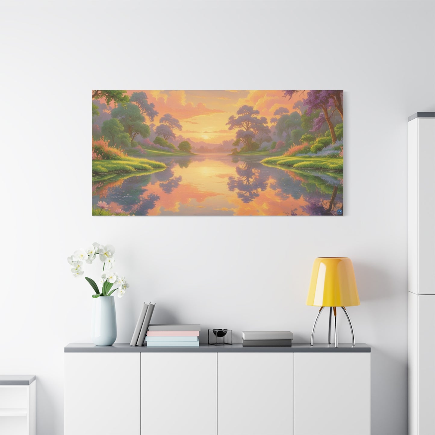 Sunrise Lake Landscape Canvas Print - "Reflection" series, Wall Art Decor, Home Décor, Gift for Nature Lovers, Living Room Decoration