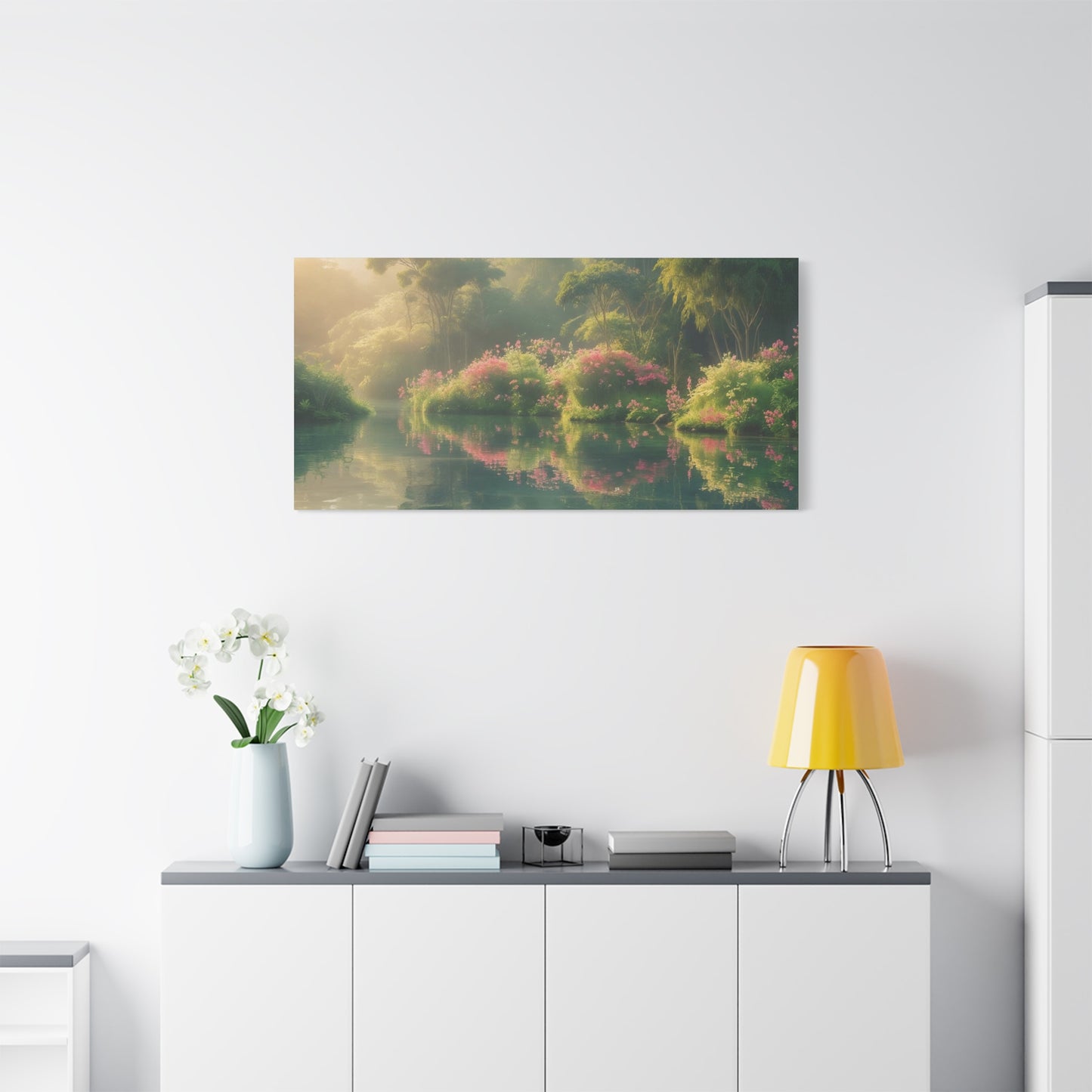 Serene Landscape Canvas Print - "Peaceful Lake", Wall Art Decor, Home Décor, Gift for Nature Lovers, Living Room Decoration