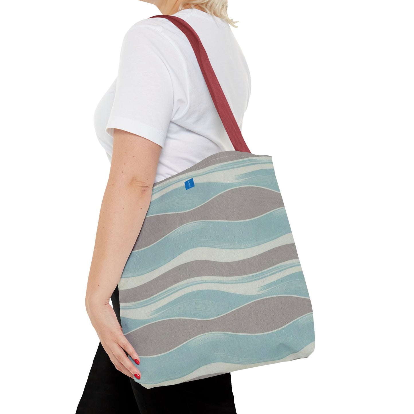 Stylish Waves Tote Bag, Everyday Use, Beach Bag, Shopping Tote, Eco-Friendly, Gift for Her, Summer Accessory