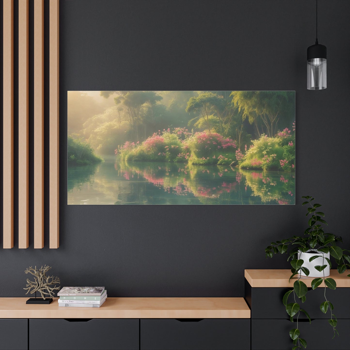 Serene Landscape Canvas Print - "Peaceful Lake", Wall Art Decor, Home Décor, Gift for Nature Lovers, Living Room Decoration