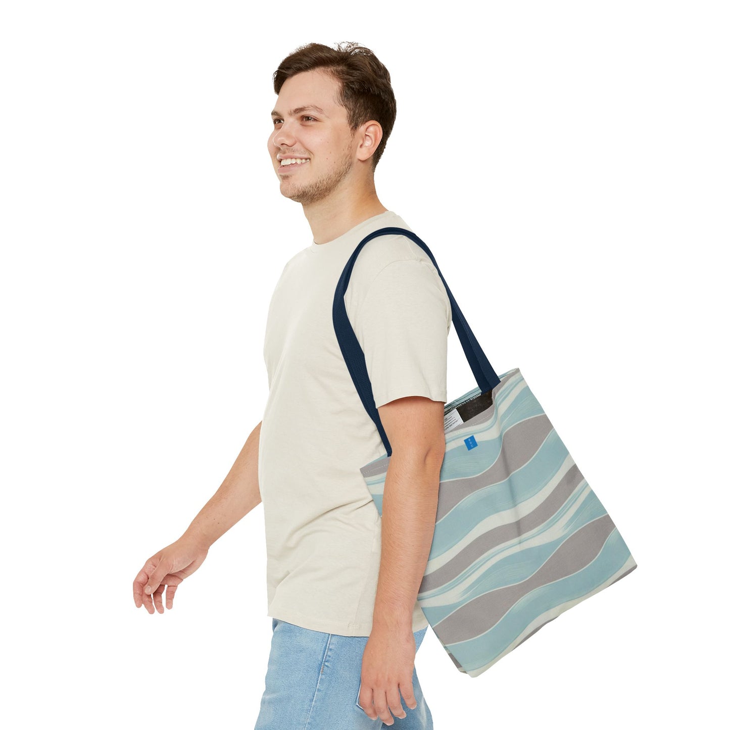 Stylish Waves Tote Bag, Everyday Use, Beach Bag, Shopping Tote, Eco-Friendly, Gift for Her, Summer Accessory