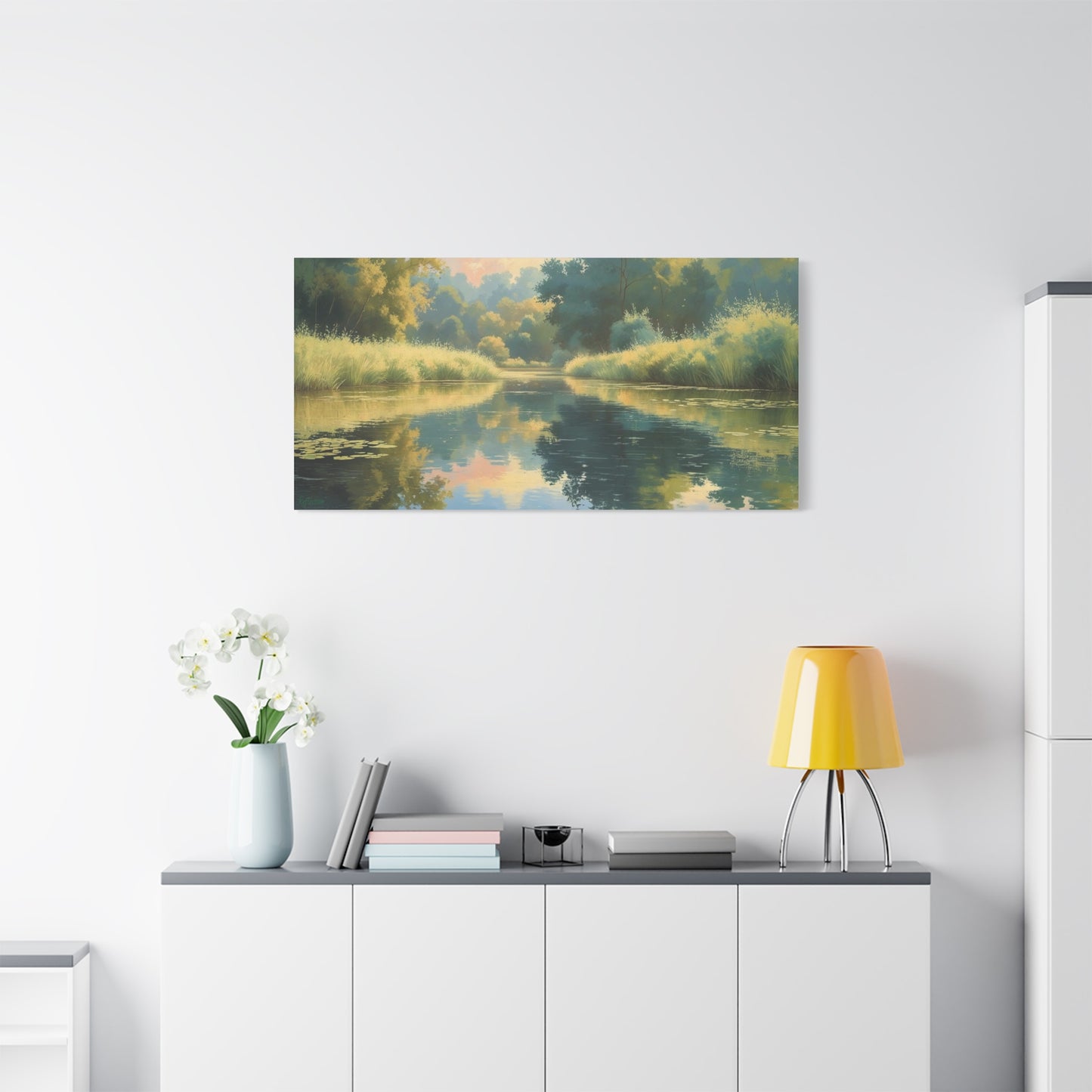 Serene Landscape Canvas Print - "Reflection" series, Wall Art Decor, Home Décor, Gift for Nature Lovers, Living Room Decoration