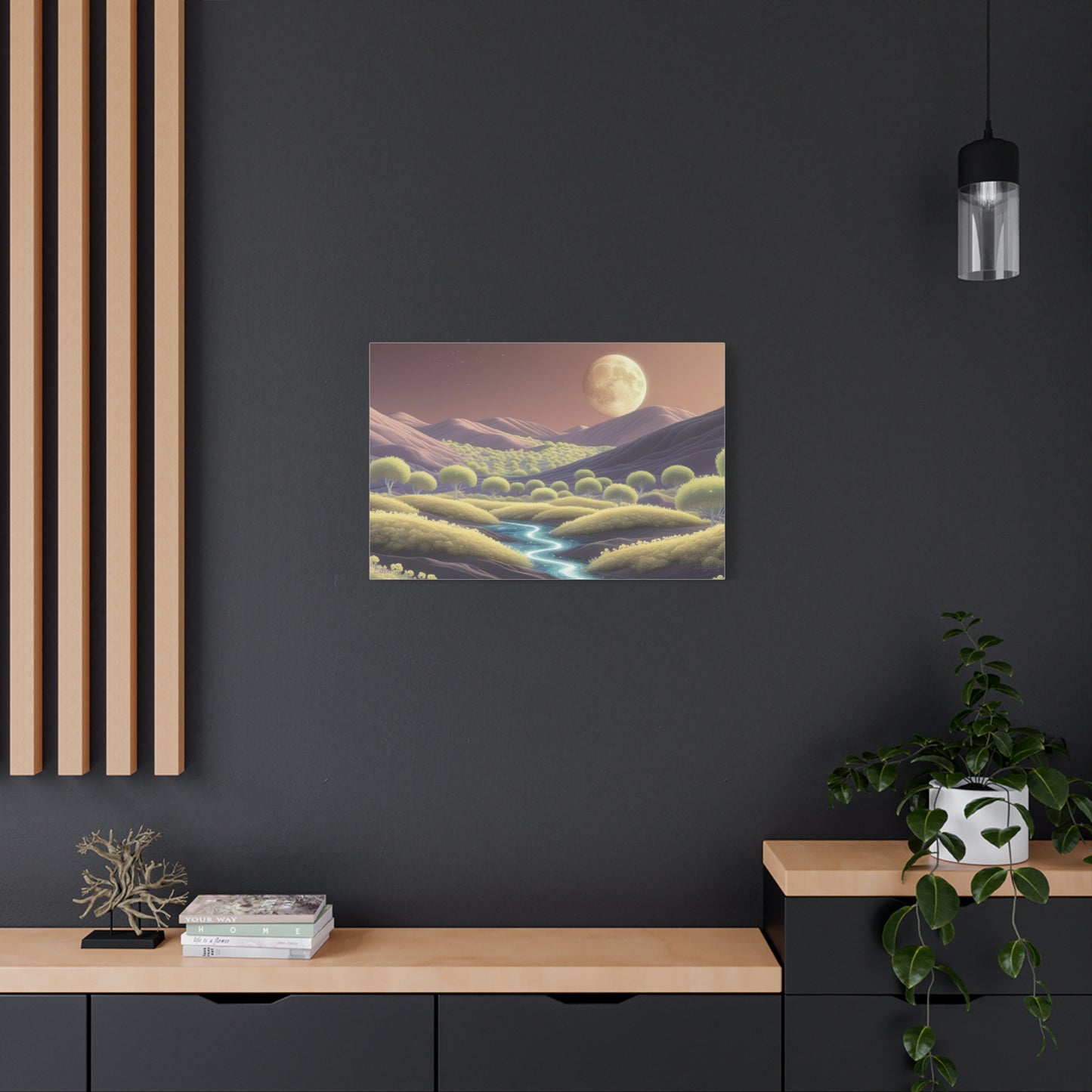 Serene Landscape Canvas Print - "Eden In Other Stars", Wall Art Decor, Home Décor, Gift for Nature Lovers, Living Room Decoration