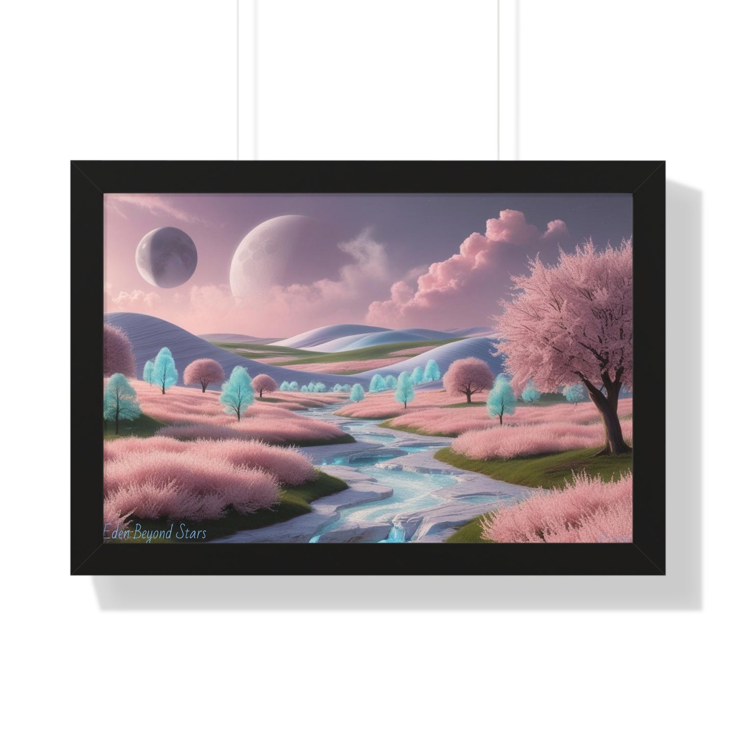 Eden Beyond the Stars - Dreamy Art for Home Decor "Pink Eden" Series, Modern Home Art, Unique Gift for Her, Beach House Wall Art, Stylish Decor