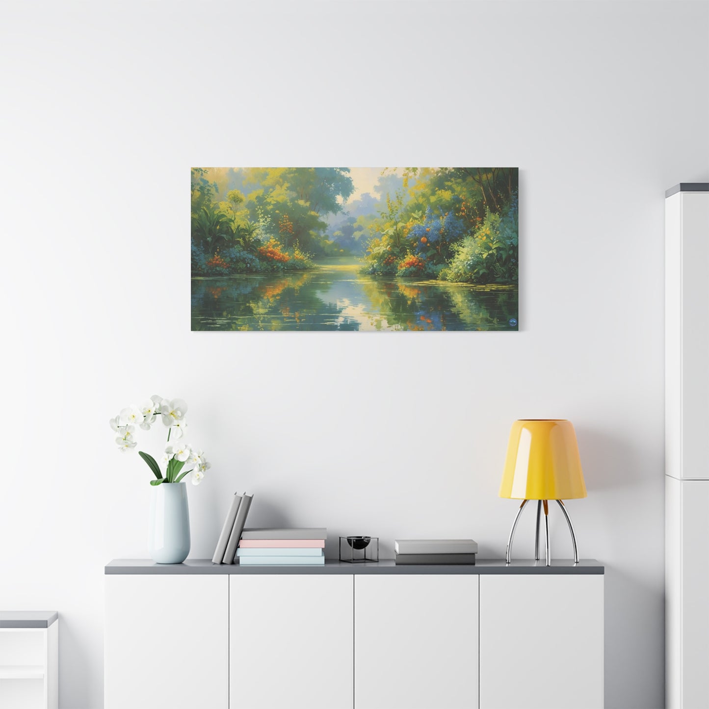 Serena Lake Landscape Canvas Print - "Reflection" series, Peaceful and Abundant, Wall Art Decor, Home Décor, Gift for Nature Lovers, Living Room Decoration