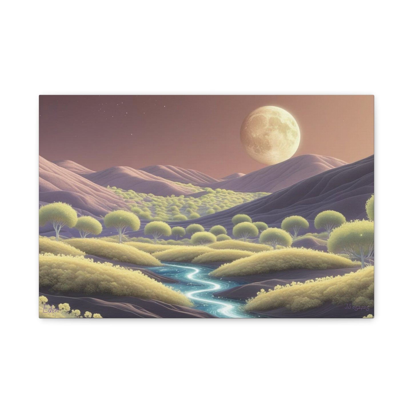 Serene Landscape Canvas Print - "Eden In Other Stars", Wall Art Decor, Home Décor, Gift for Nature Lovers, Living Room Decoration