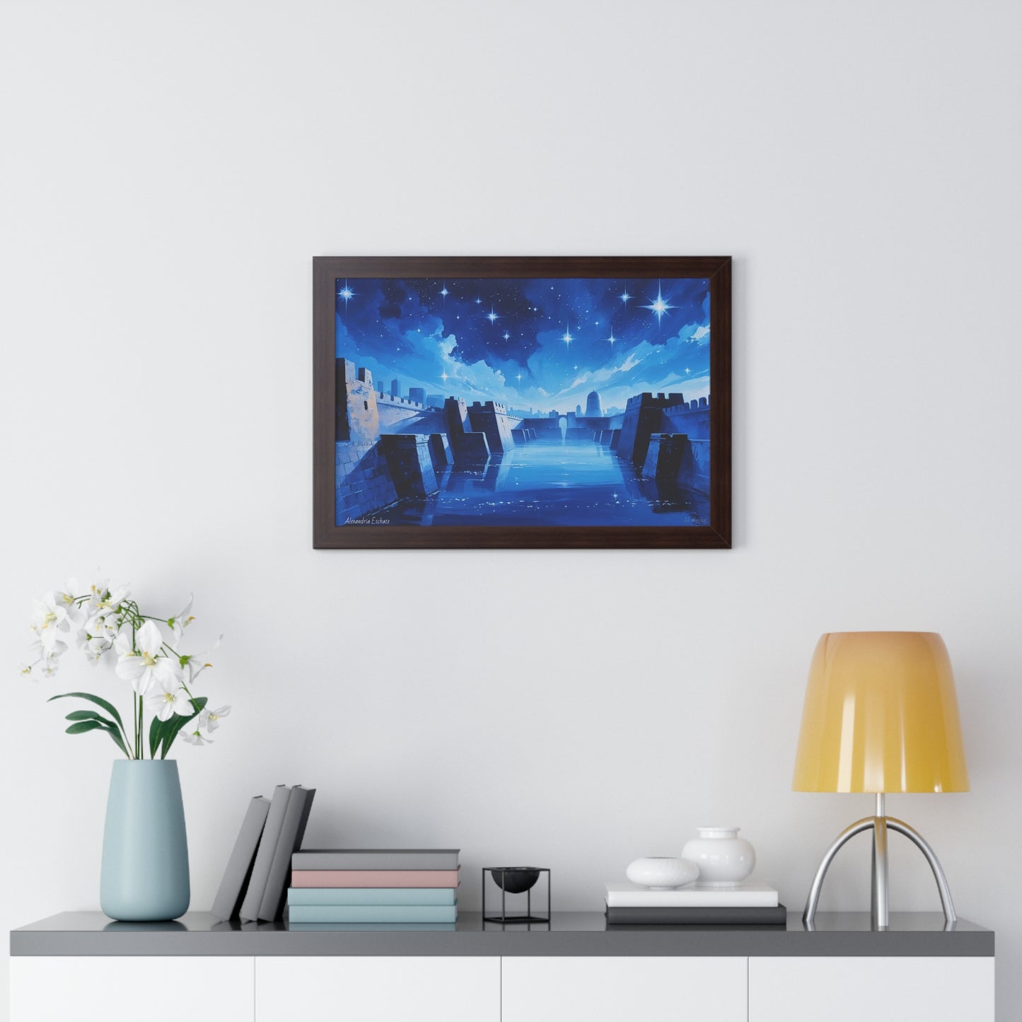 "Alexandria Eschate's Night", Original Art, Wall Decor, Perfect Gift, Night Theme Decoration