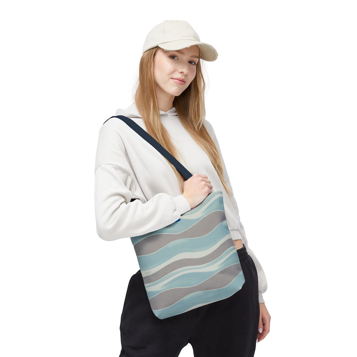 Stylish Waves Tote Bag, Everyday Use, Beach Bag, Shopping Tote, Eco-Friendly, Gift for Her, Summer Accessory