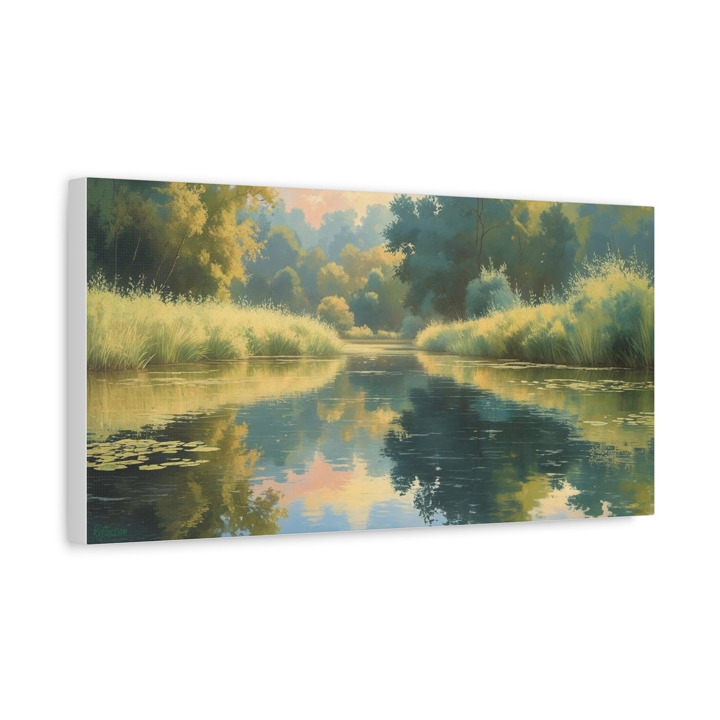 Serene Landscape Canvas Print - "Reflection" series, Wall Art Decor, Home Décor, Gift for Nature Lovers, Living Room Decoration