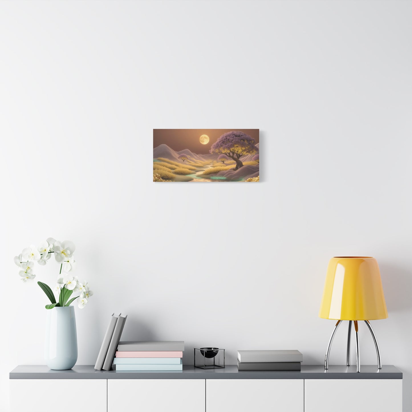 Serene Landscape Canvas Print - "Eden beyond Stars", Wall Art Decor, Home Décor, Gift for Nature Lovers, Living Room Decoration