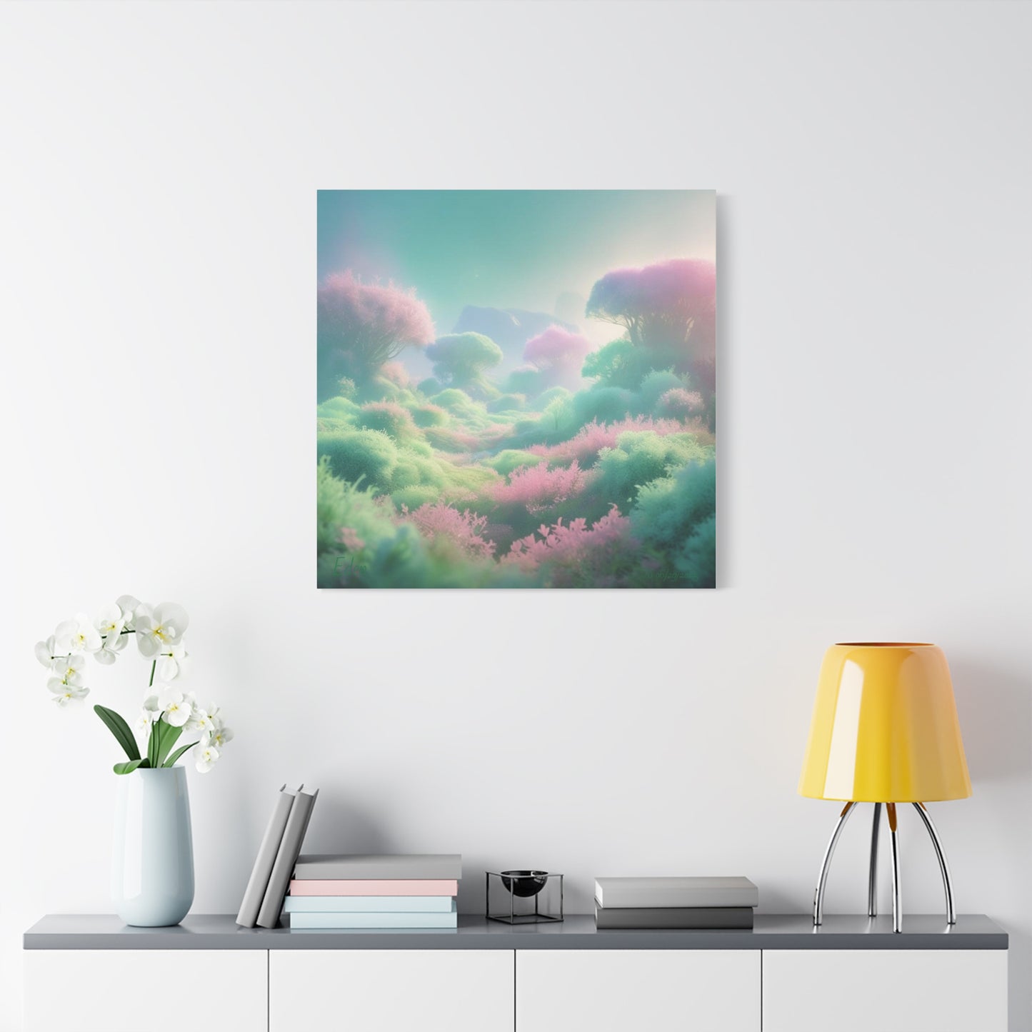 Eden Dreamscape Matte Canvas Wall Art, Tranquil Landscape Decor, Home Office Decor, Gift for Nature Lovers, Serenity Art Piece