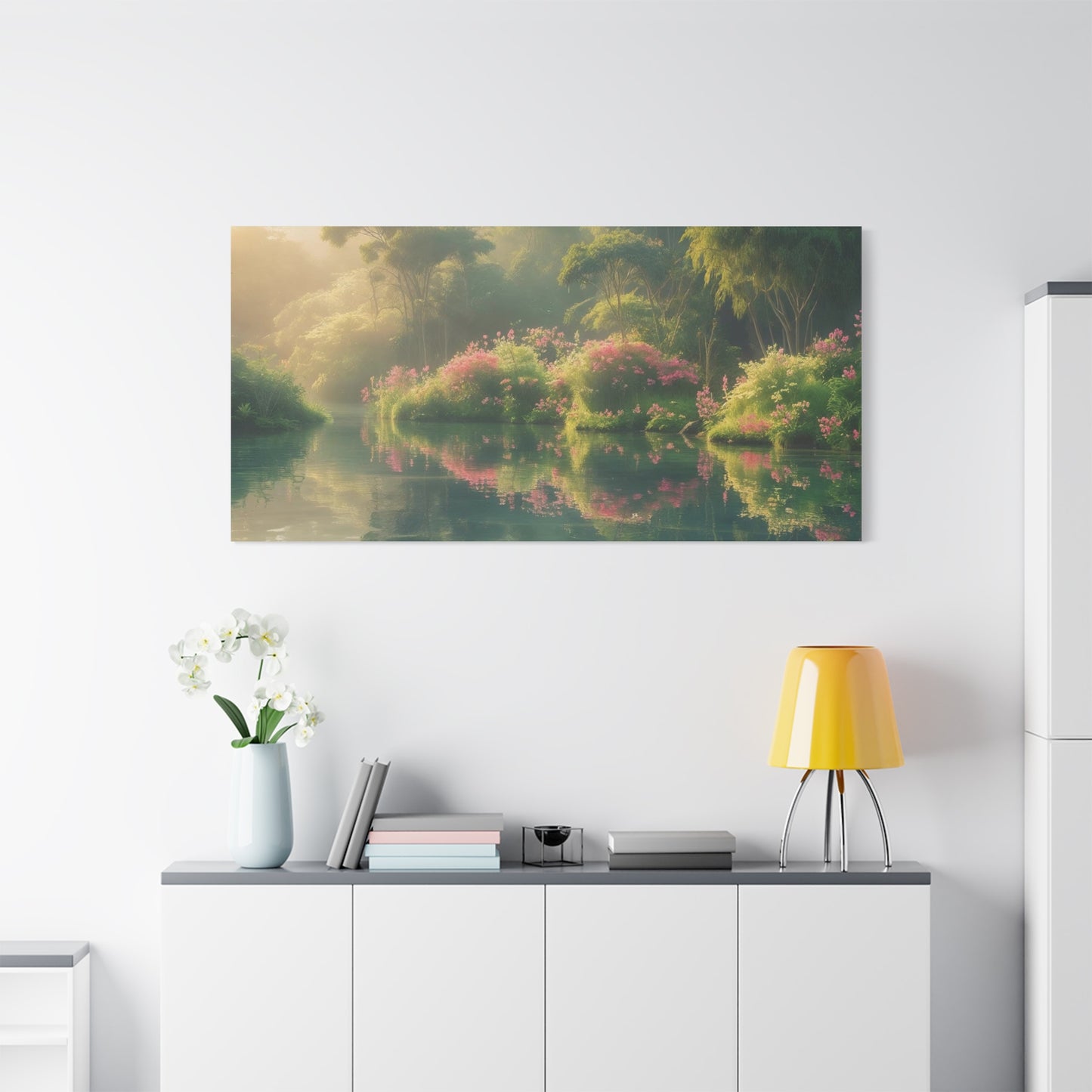 Serene Landscape Canvas Print - "Peaceful Lake", Wall Art Decor, Home Décor, Gift for Nature Lovers, Living Room Decoration