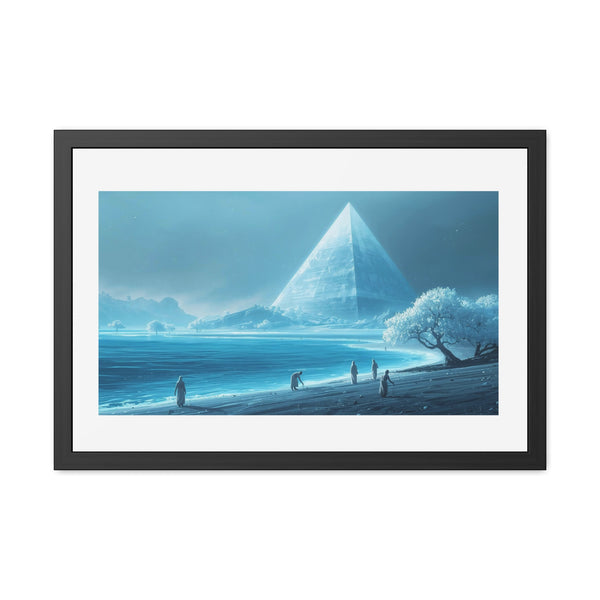 "The Sowers", Framed Original Art , Dreamy Wall Art for Home Decor, Unique Gift, Adventure Travel Art, Oasis Landscape Decor