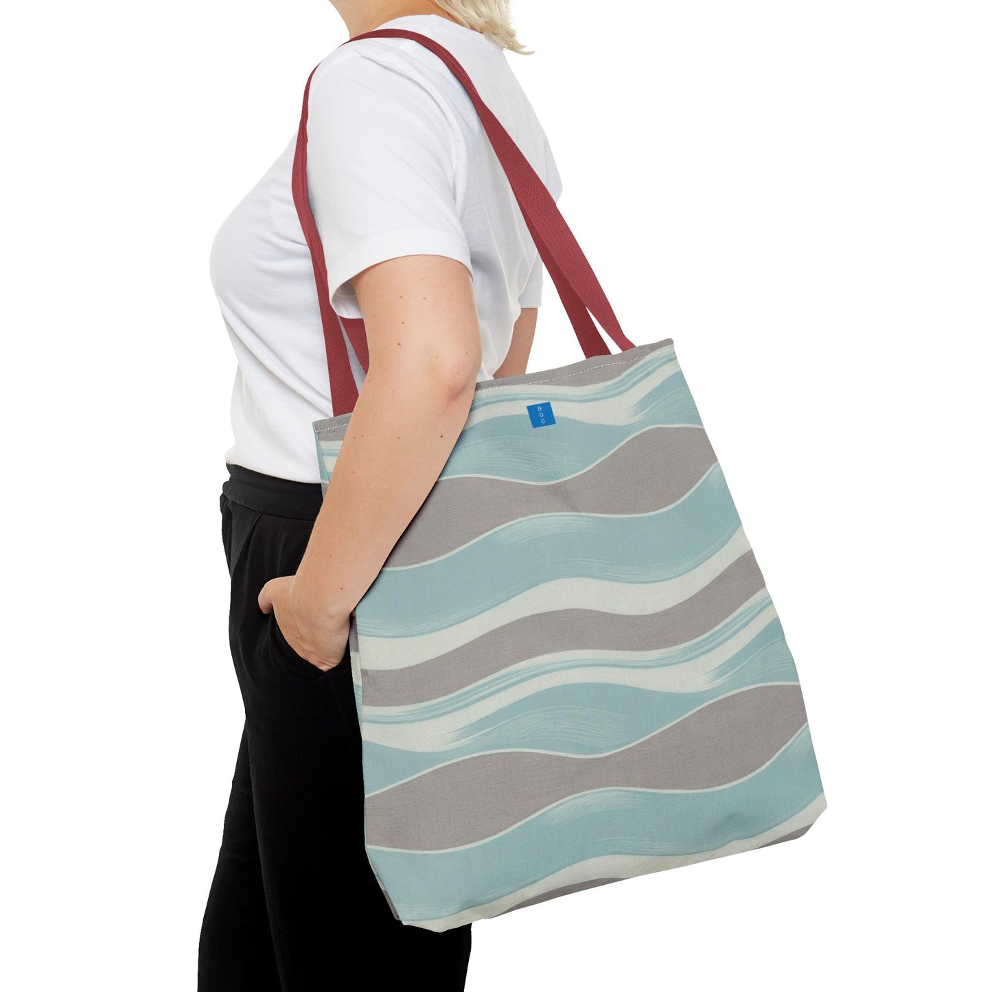 Stylish Waves Tote Bag, Everyday Use, Beach Bag, Shopping Tote, Eco-Friendly, Gift for Her, Summer Accessory