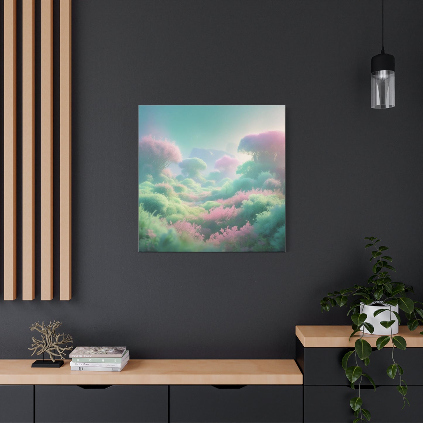 Eden Dreamscape Matte Canvas Wall Art, Tranquil Landscape Decor, Home Office Decor, Gift for Nature Lovers, Serenity Art Piece