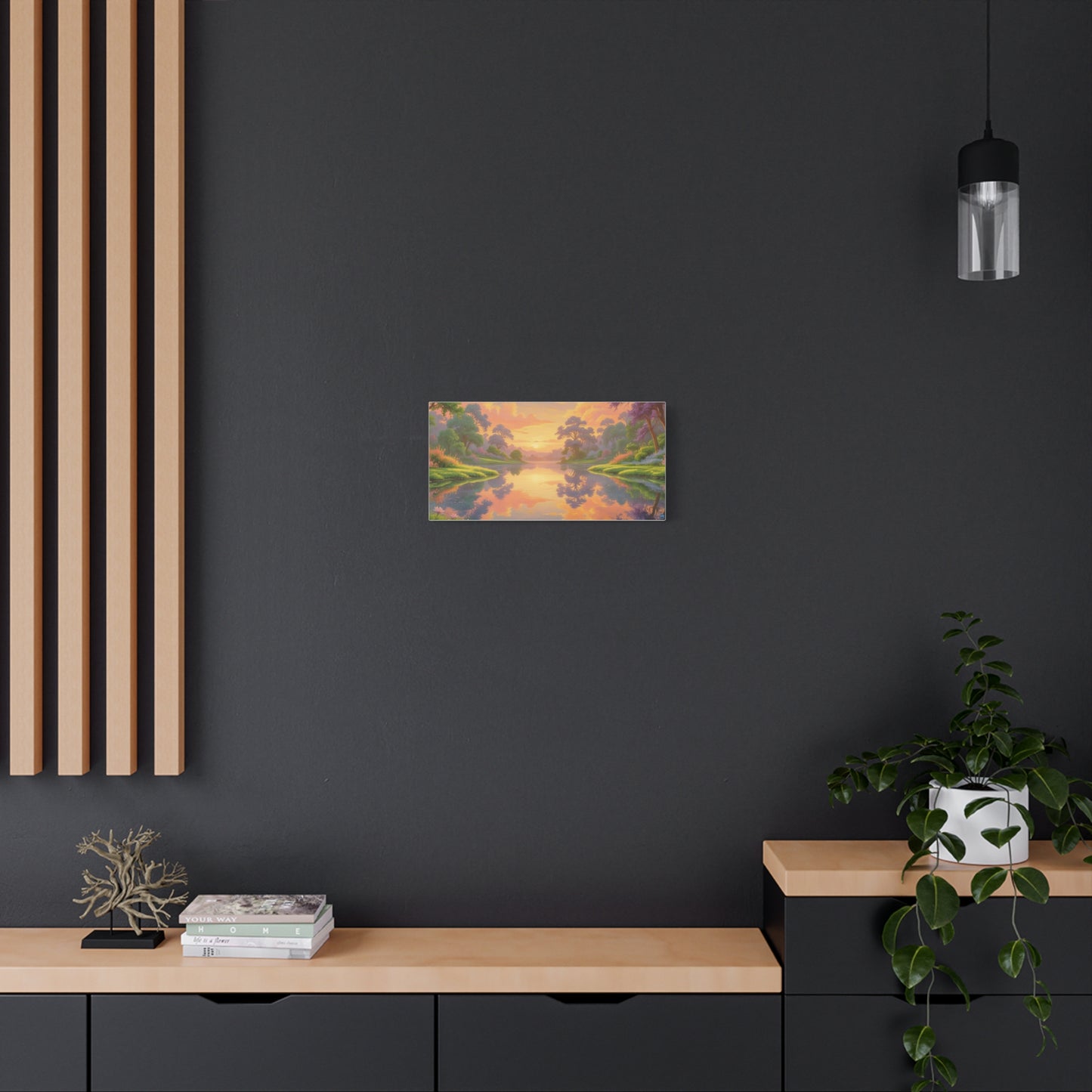 Sunrise Lake Landscape Canvas Print - "Reflection" series, Wall Art Decor, Home Décor, Gift for Nature Lovers, Living Room Decoration