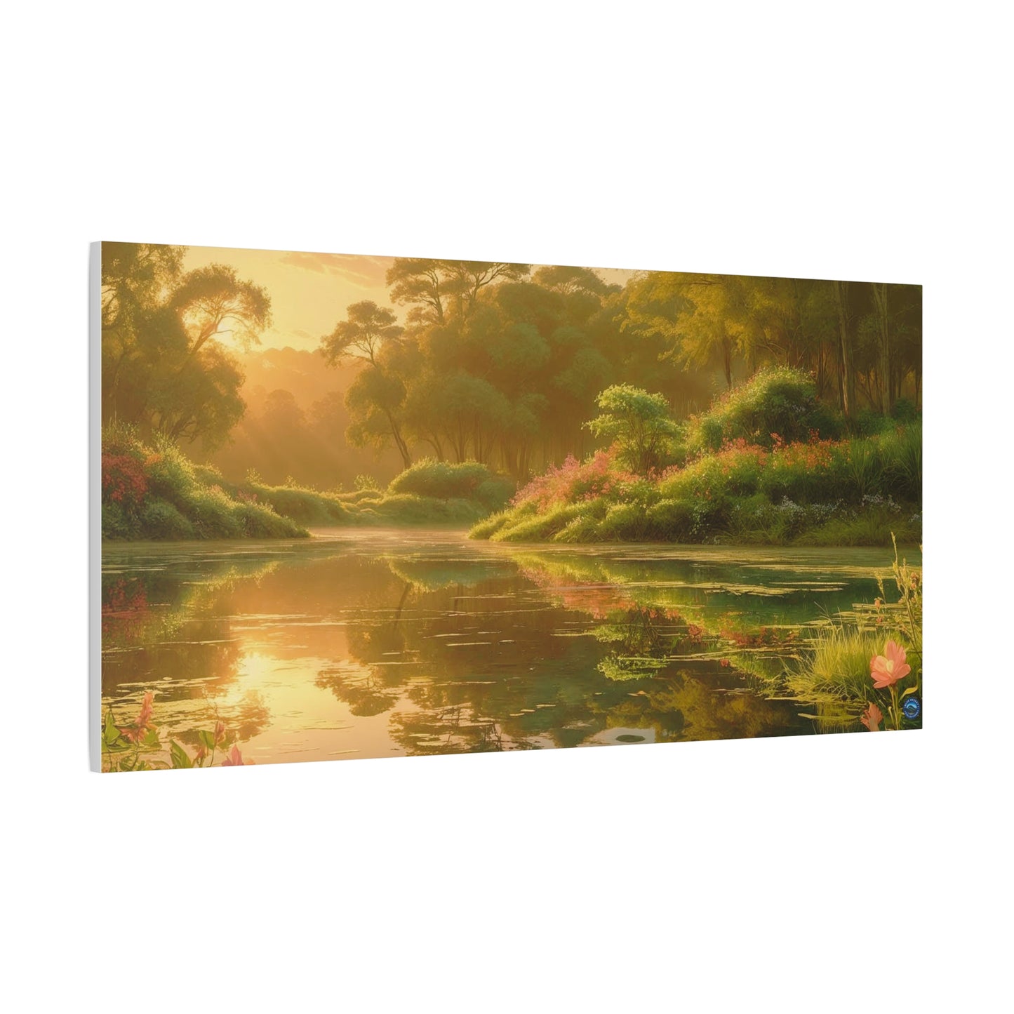 Serena Lake Sunrise Landscape Canvas Print - "Reflection" series, Wall Art Decor, Home Décor, Gift for Nature Lovers, Living Room Decoration